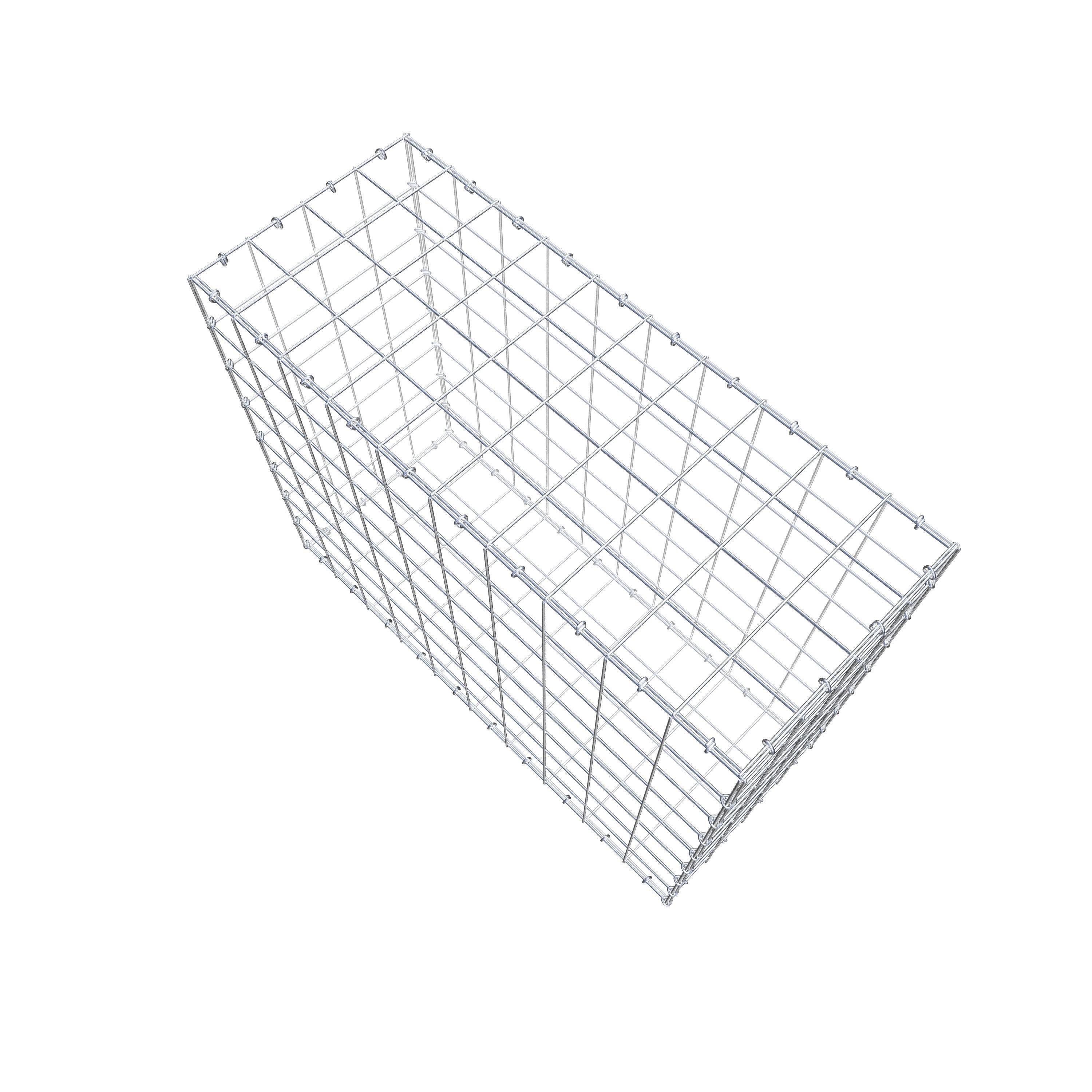 Gabion 100 cm x 80 cm x 40 cm (L x H x P), mailles 10 cm x 10 cm, anneau en C