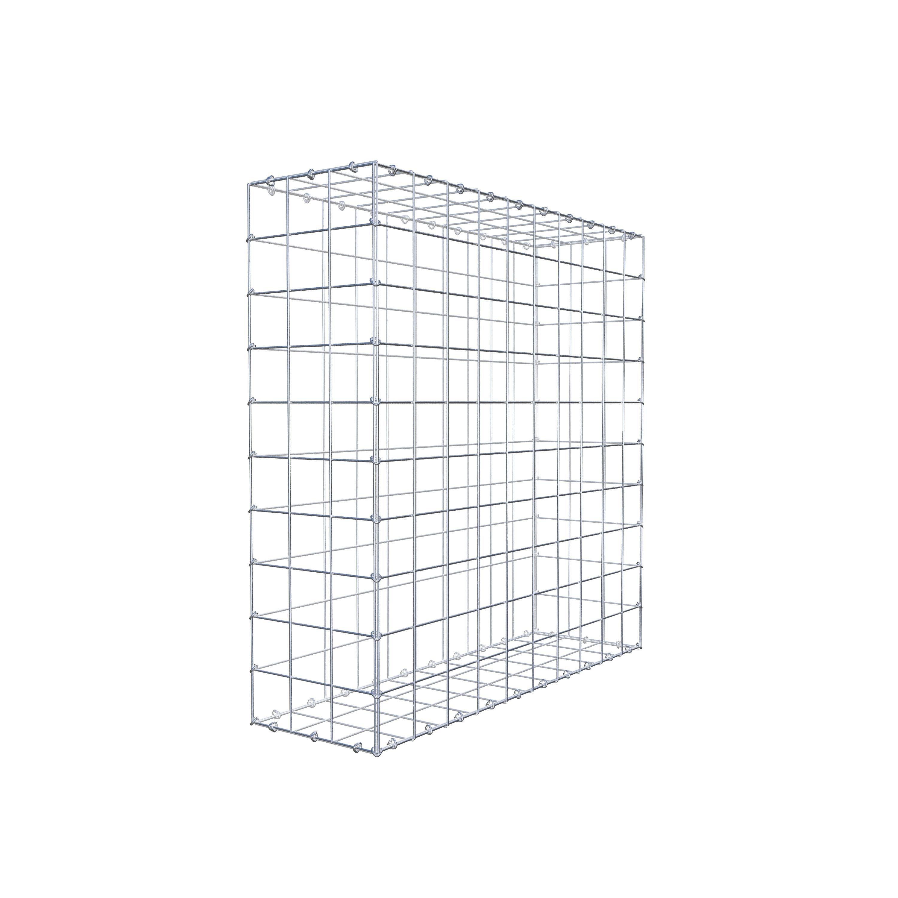 Gabion 100 cm x 100 cm x 30 cm (L x H x D), mesh size 10 cm x 10 cm, C-ring
