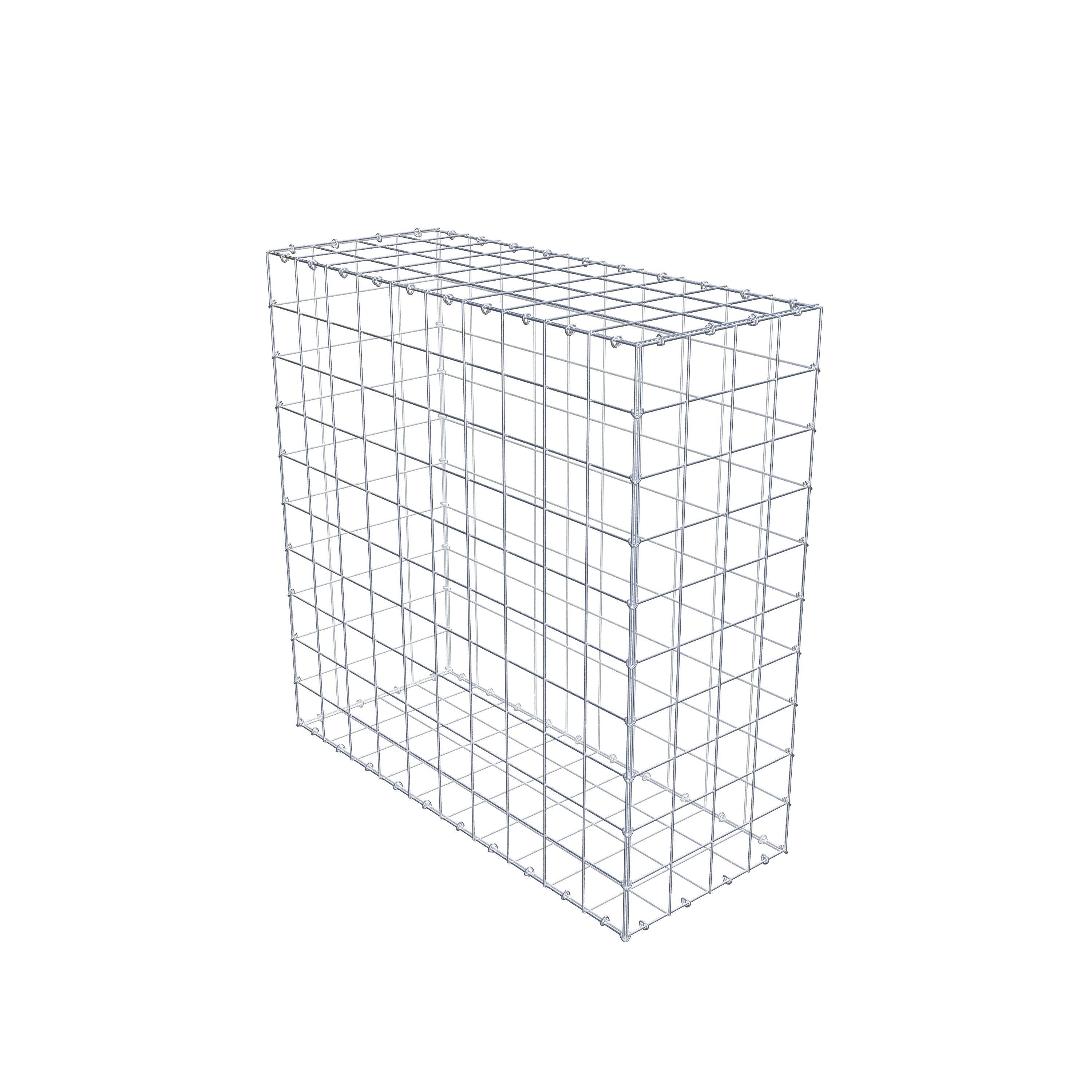 Gabion 100 cm x 100 cm x 40 cm (L x H x P), mailles 10 cm x 10 cm, anneau en C