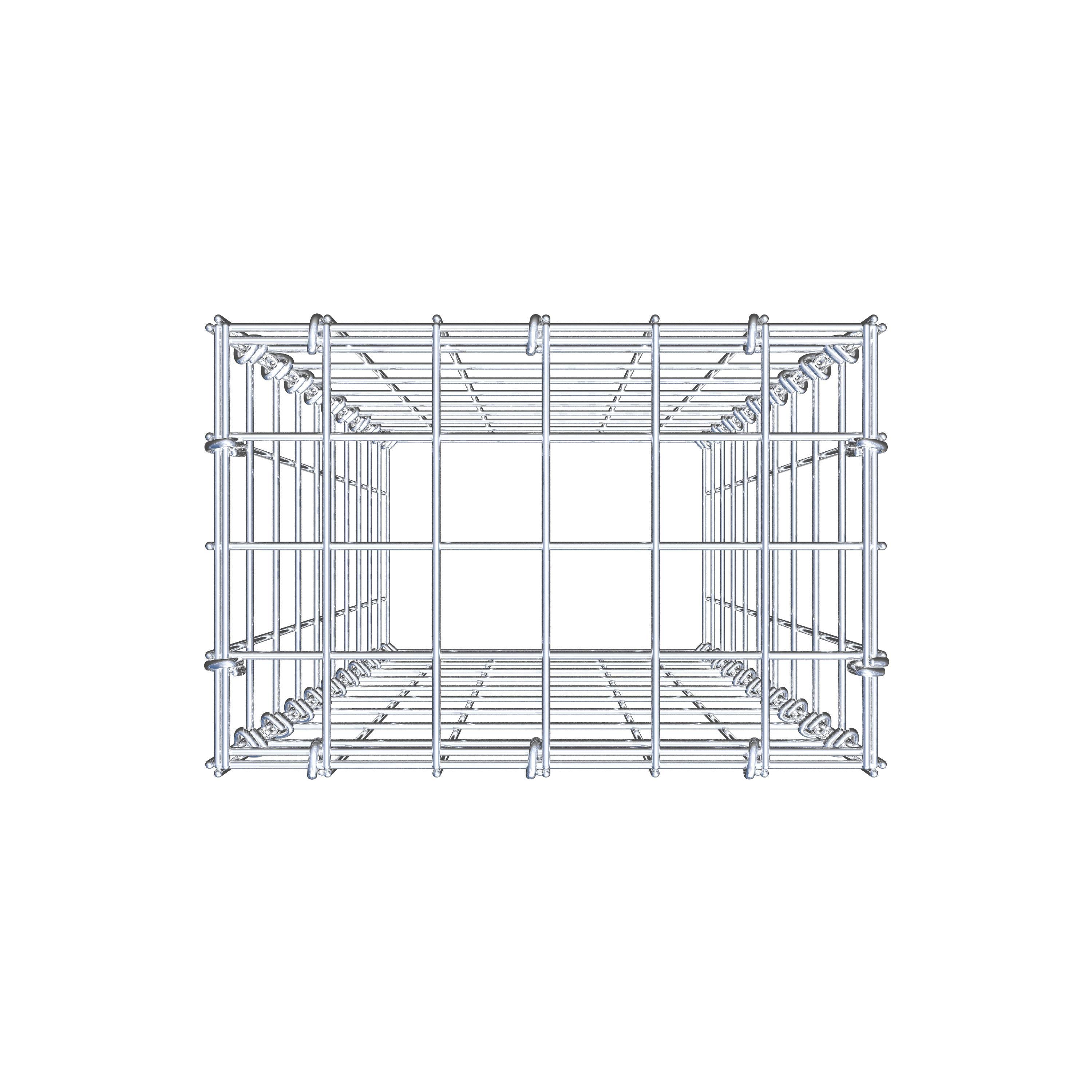 Anbaugabione Typ 3 100 cm x 30 cm x 20 cm (L x H x T), Maschenweite 5 cm x 10 cm, C-Ring