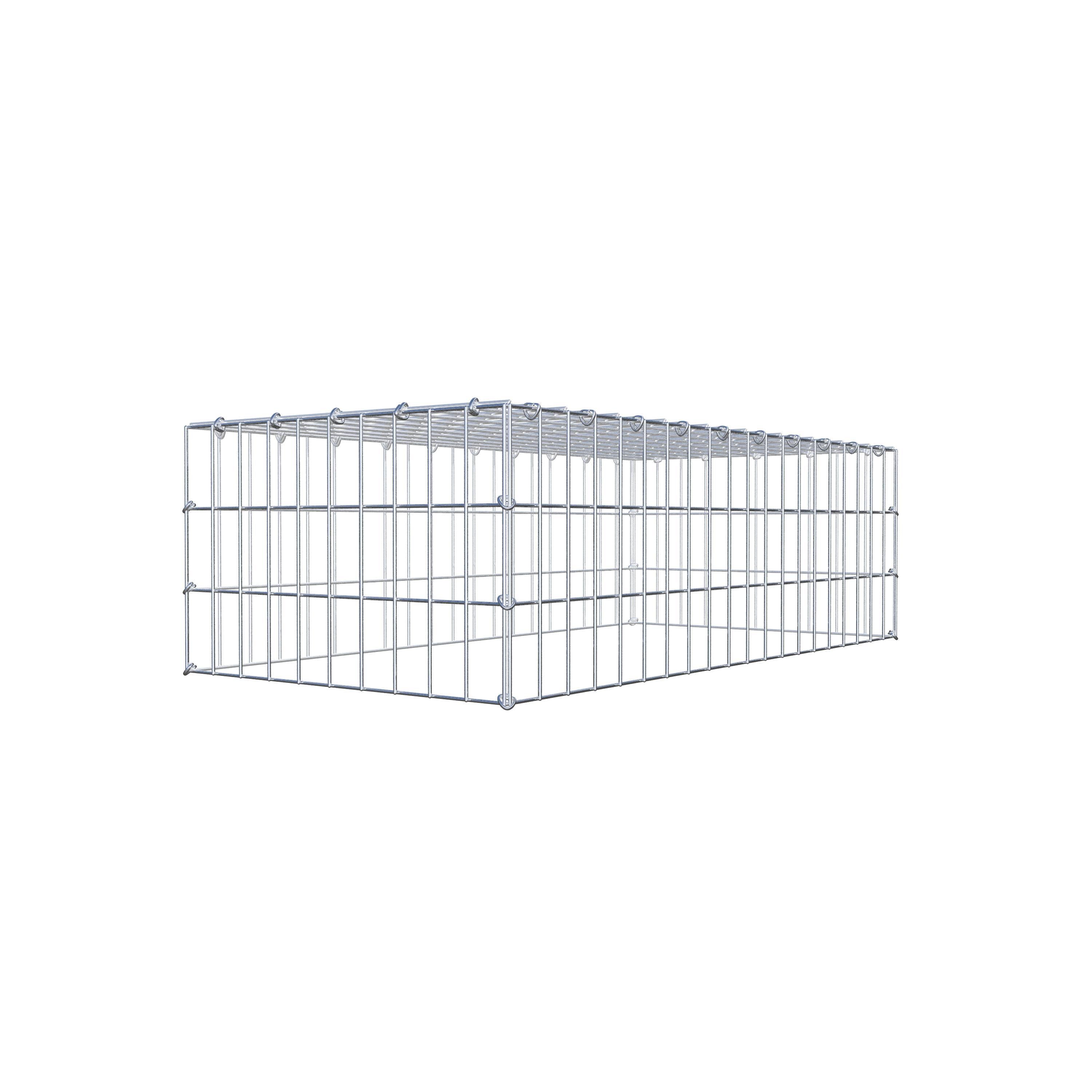 Fourche rapportée type 3 100 cm x 30 cm x 50 cm (L x H x P), mailles 5 cm x 10 cm, anneau C