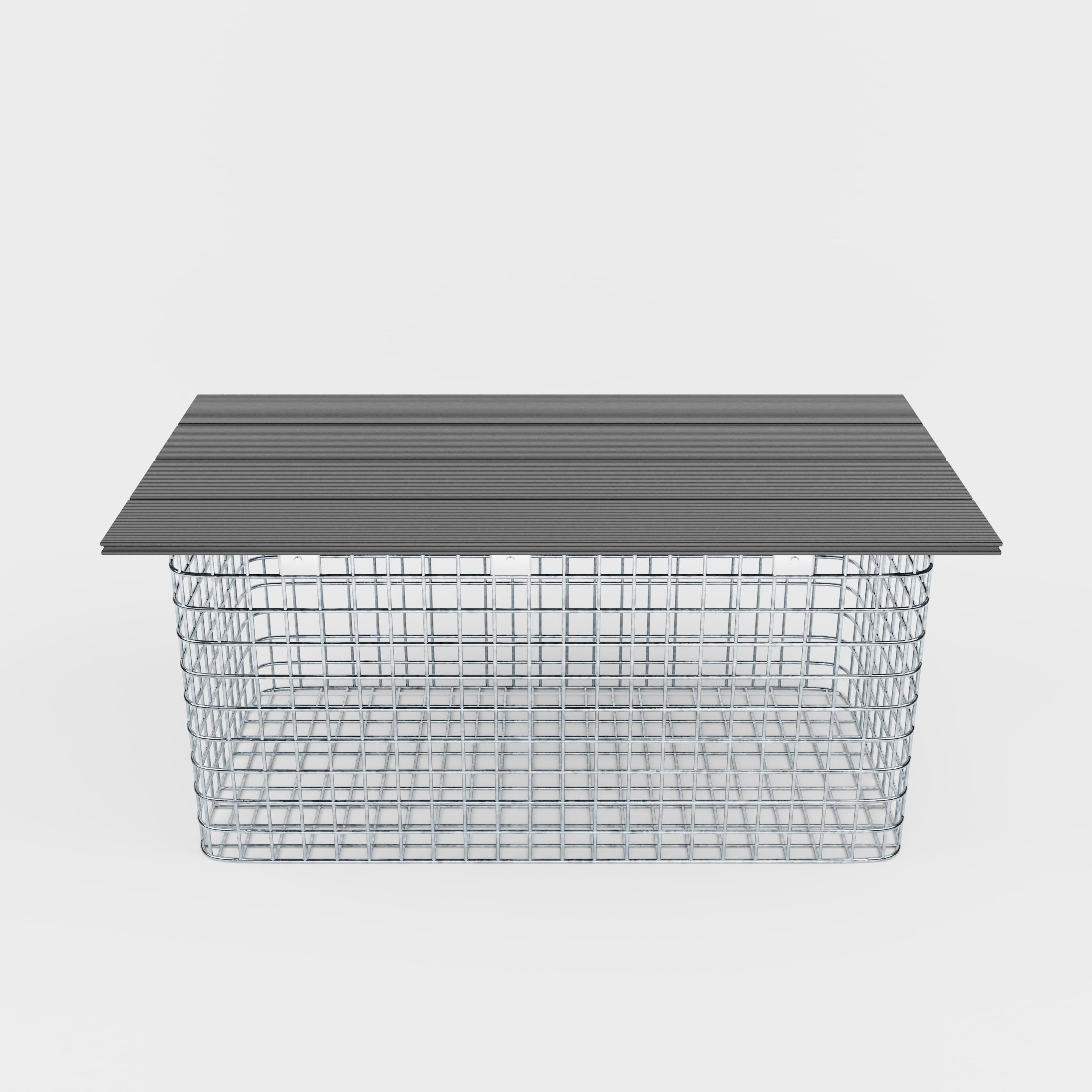 Tuinbank 102 x 50 x 52 cm MW 5 x 5 cm thermisch verzinkt, met gerecycled blad in antraciet