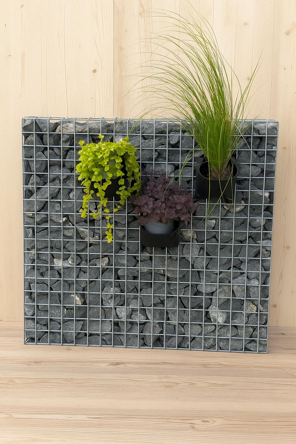 Pot suspendu en gabion pour fleurs et plantes 15 cm x 15 cm x 15 cm (L x H x P)