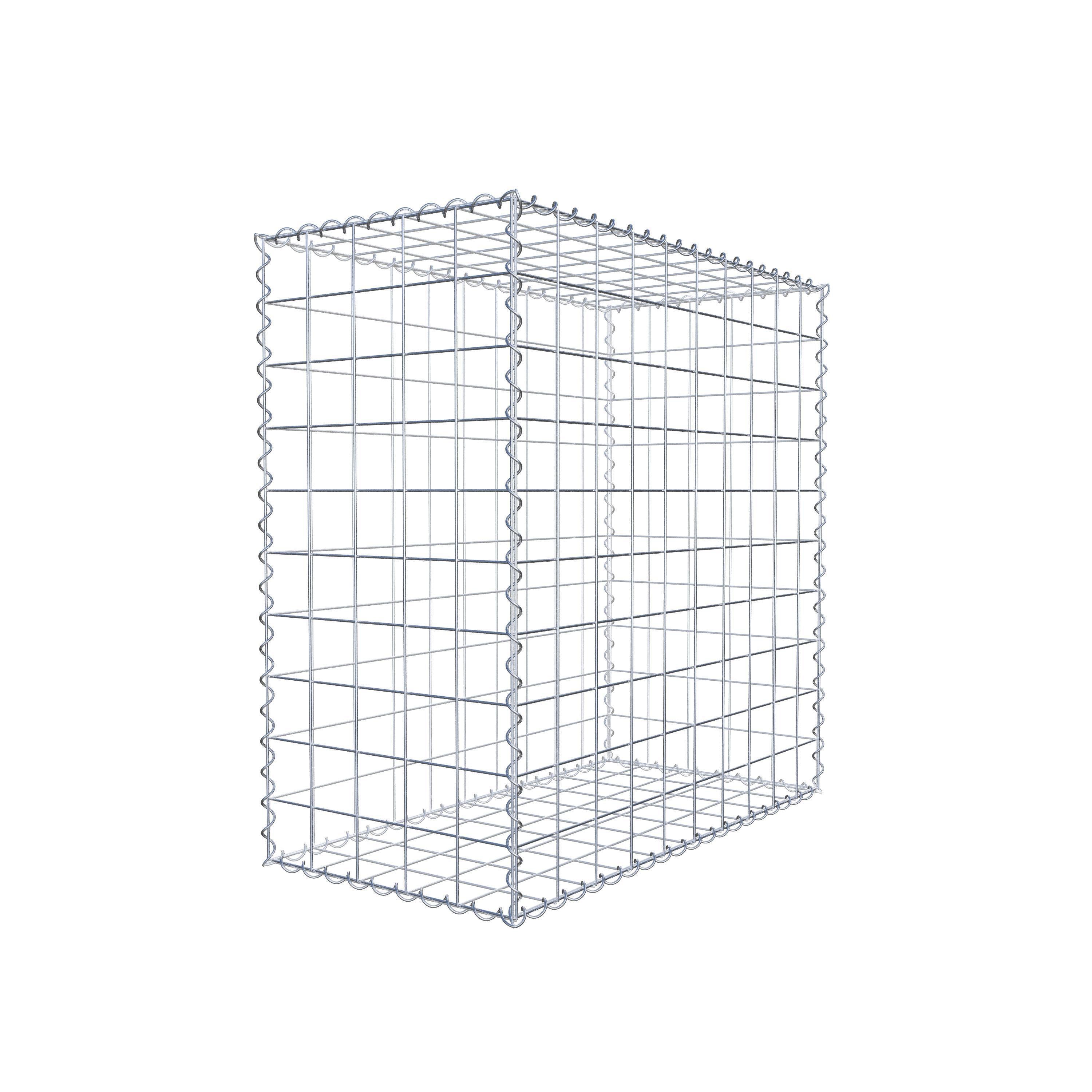 Juego de 2 gaviones de 100 cm x 100 cm x 50 cm (largo x alto x fondo), malla de 10 x 10 cm, en espiral