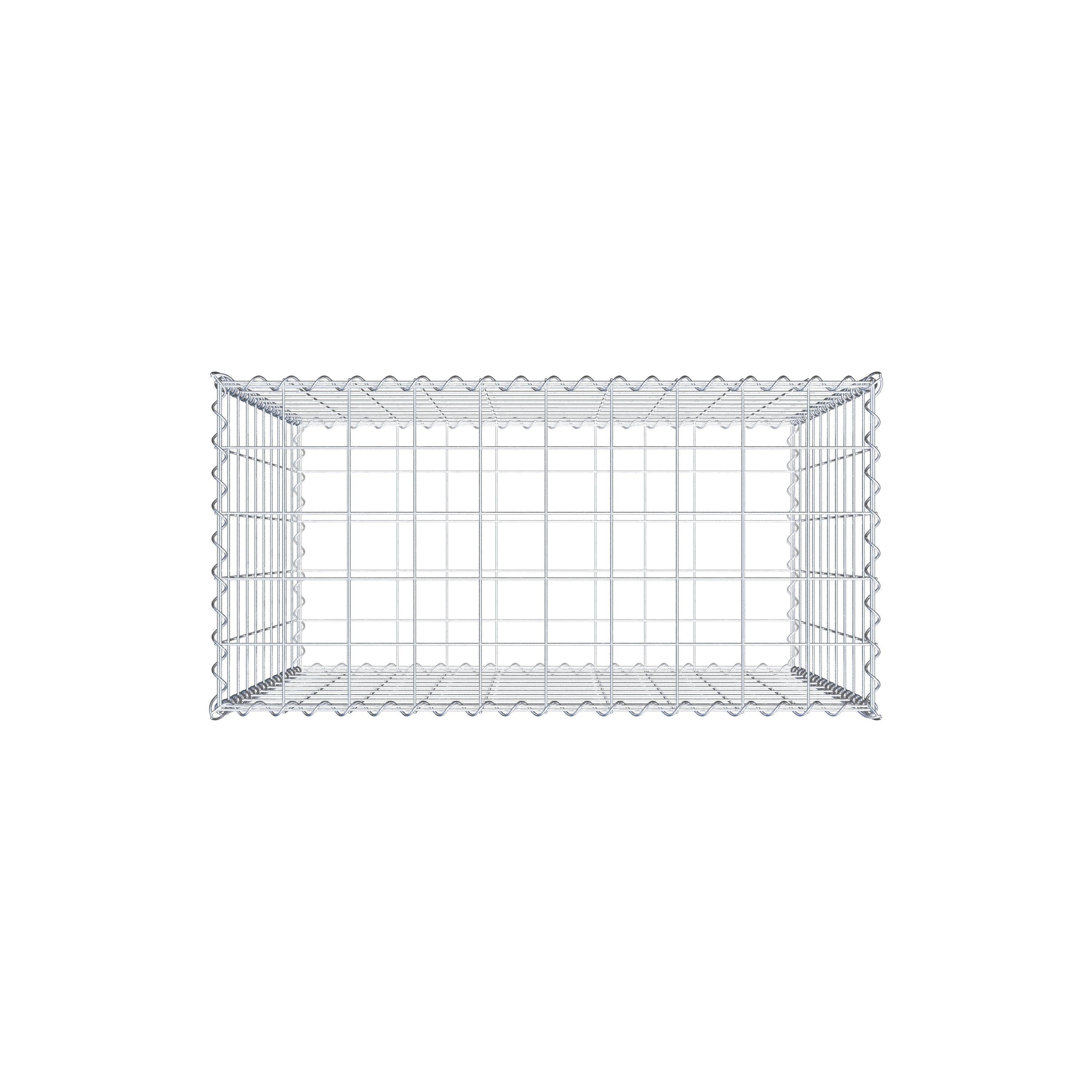Juego de 2 gaviones de 100 cm x 100 cm x 50 cm (largo x alto x fondo), malla de 10 x 10 cm, en espiral