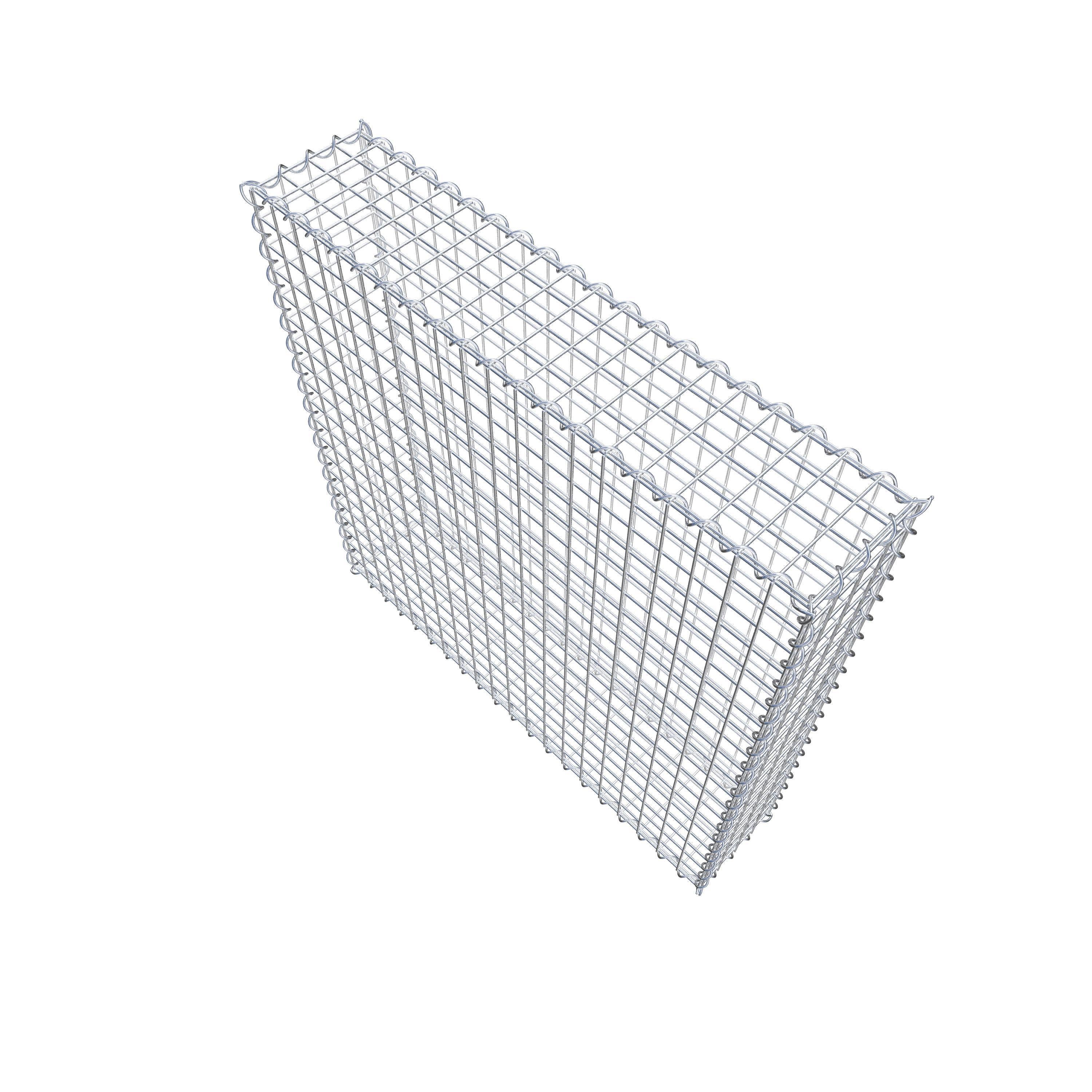 Sats med 2 gabioner 100 cm x 100 cm x 20 cm (L x H x D), maskstorlek 5 x 5 cm, spiral