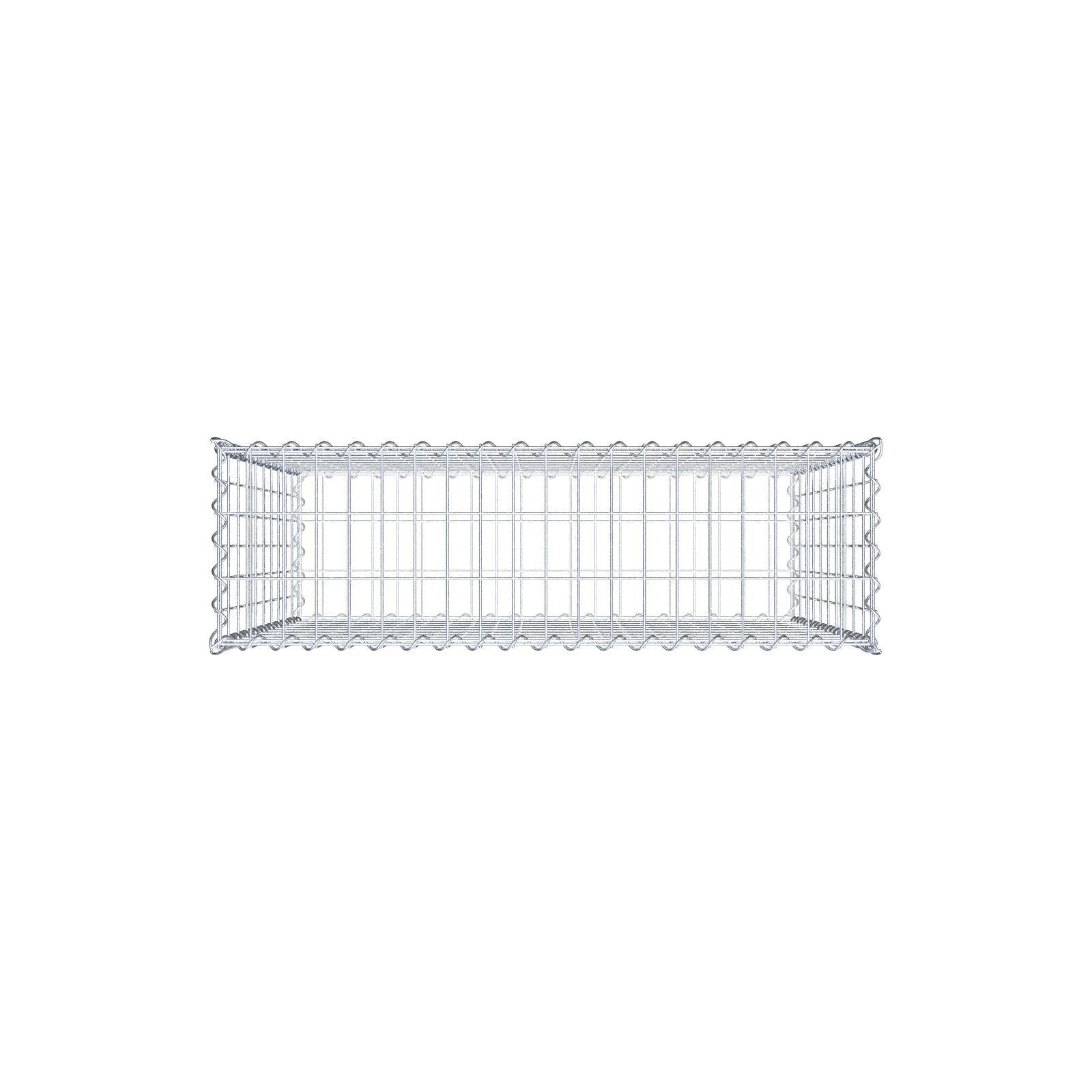 Set di 2 gabbioni 100 cm x 100 cm x 30 cm (L x A x P), maglia 5 x 10 cm, spirale