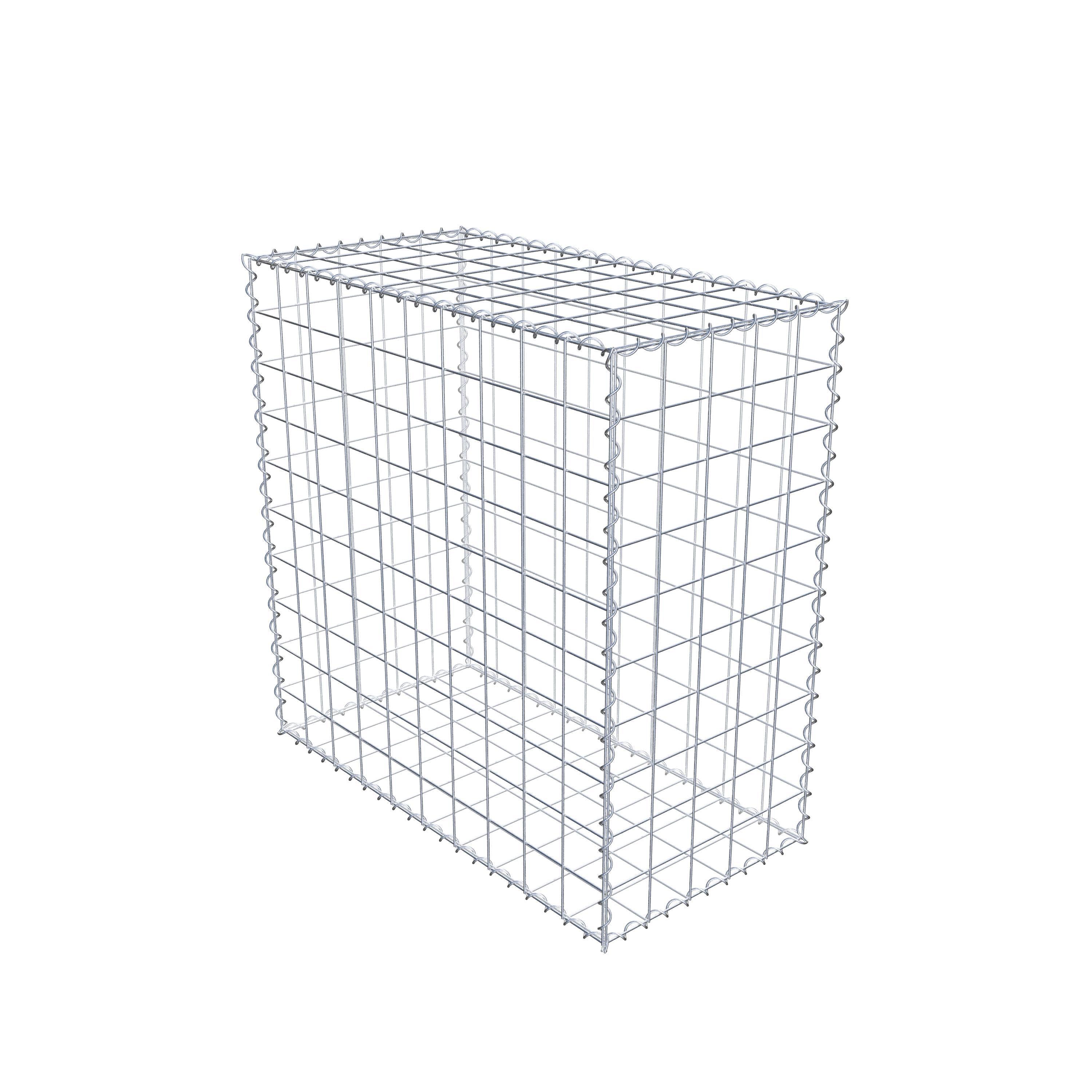 Juego de 2 gaviones de 100 cm x 100 cm x 50 cm (largo x alto x fondo), malla de 10 x 10 cm, en espiral