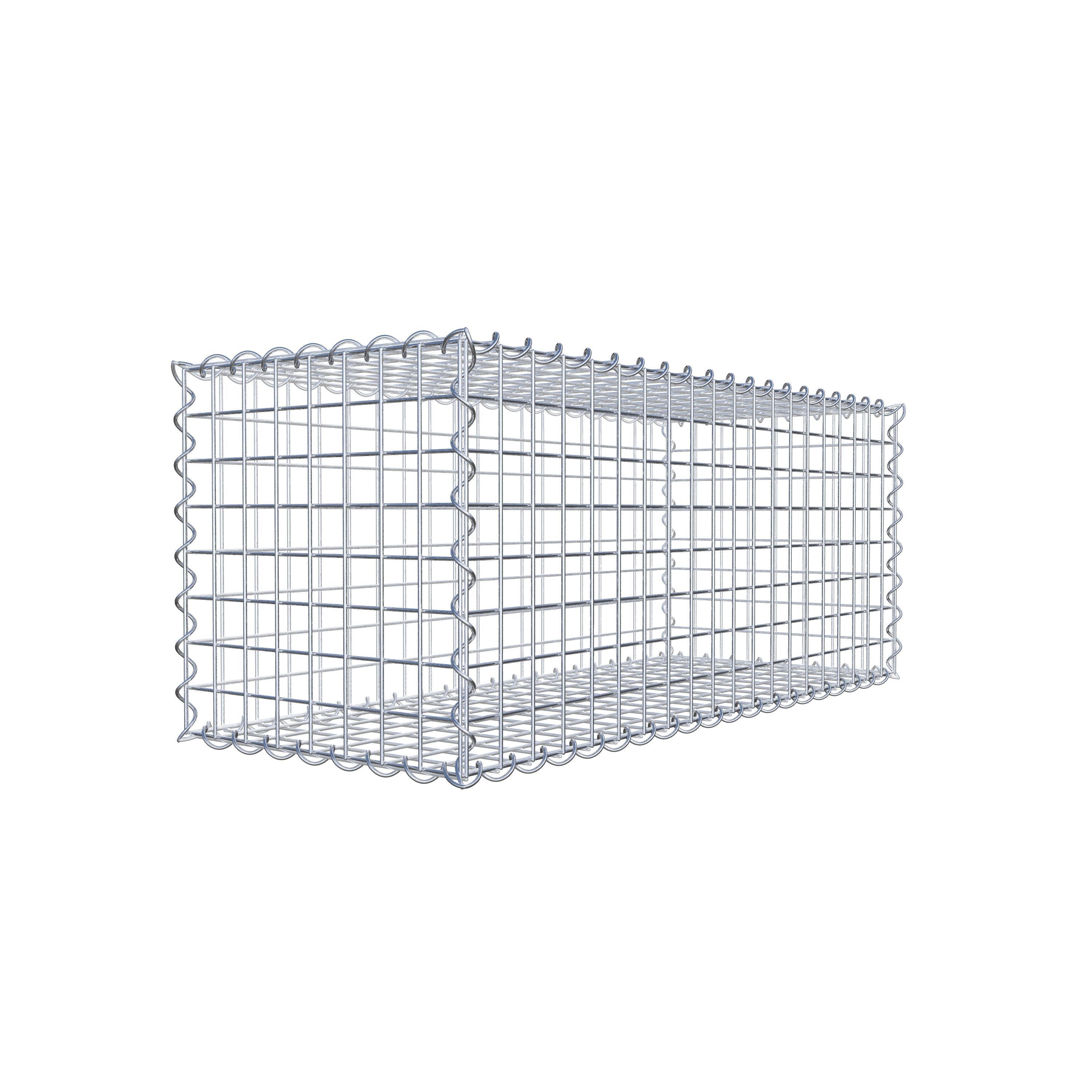 Set van 2 schanskorven 100 cm x 40 cm x 40 cm (L x H x D), maaswijdte 5 x 5 cm, spiraalvormig