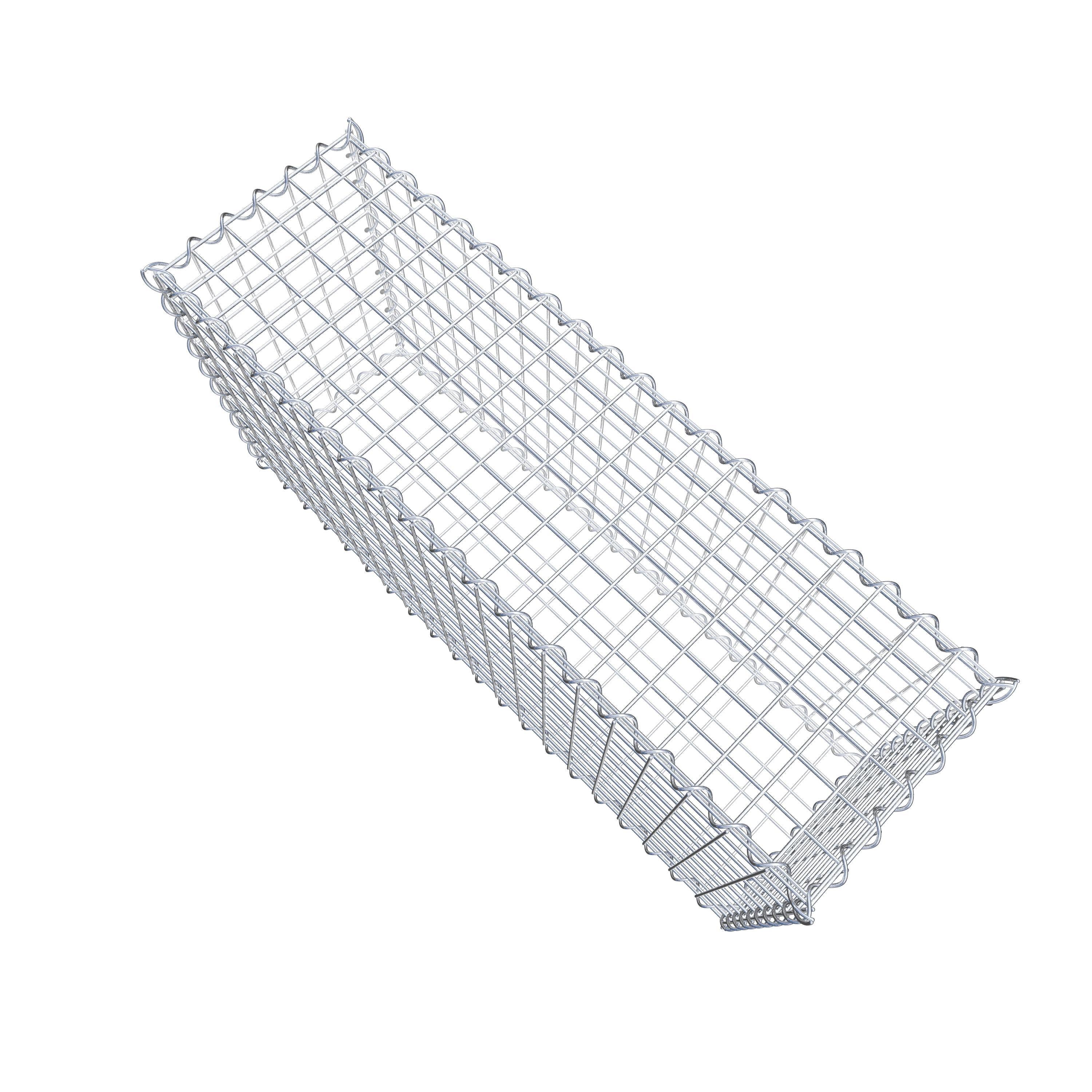 Set of 2 gabions 100 cm x 50 cm x 30 cm (L x H x D), mesh size 5 x 5 cm, spiral