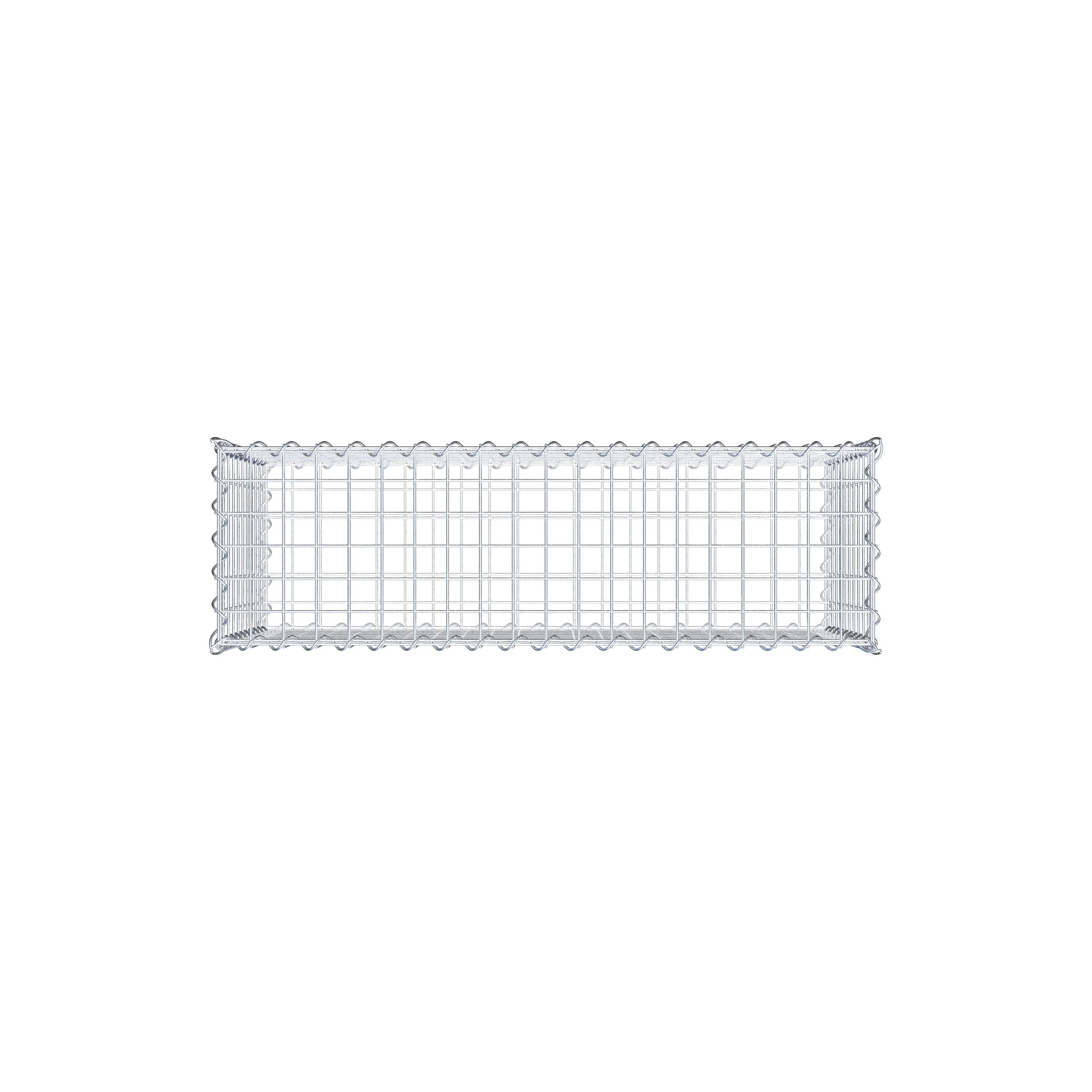 Set of 2 gabions 100 cm x 50 cm x 30 cm (L x H x D), mesh size 5 x 5 cm, spiral