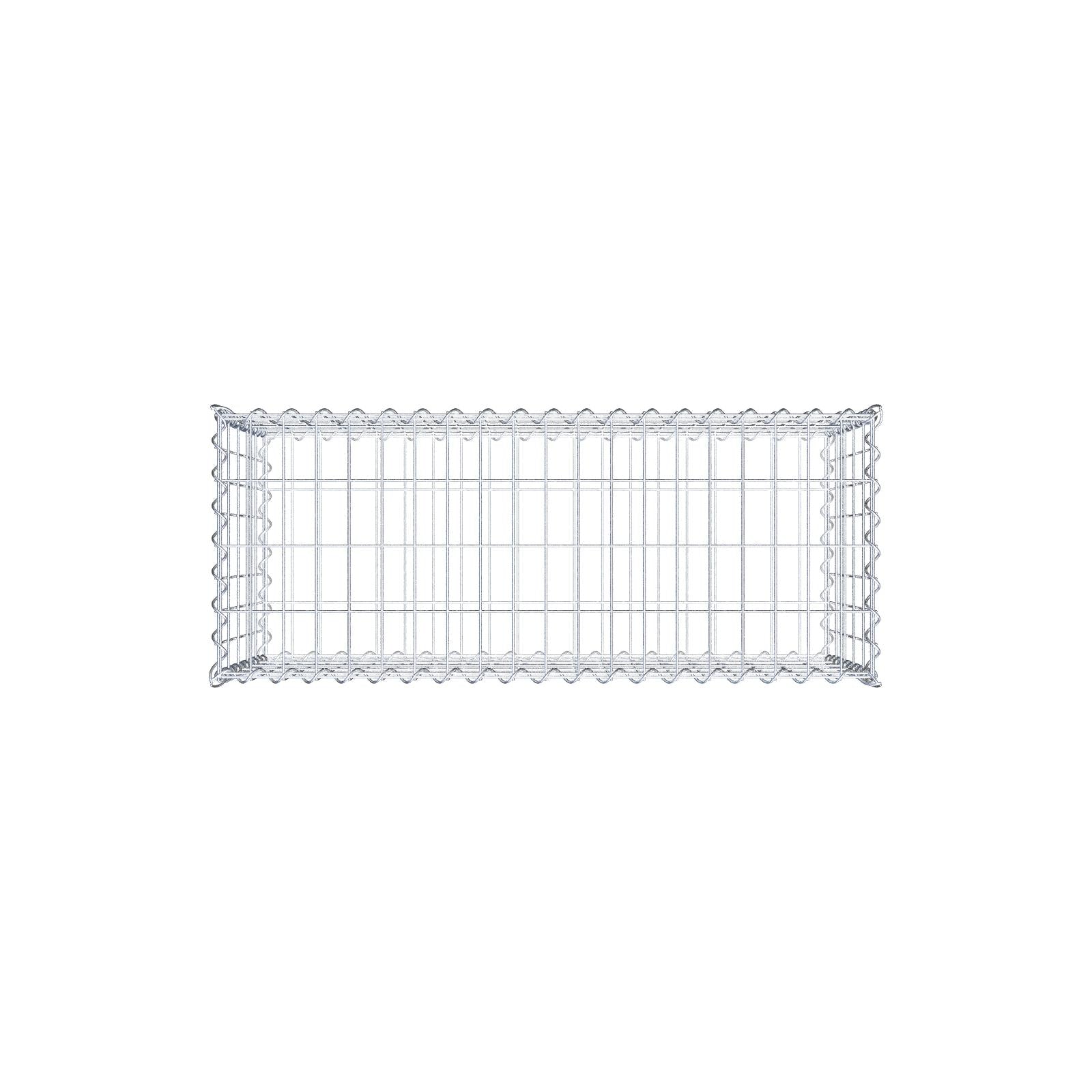 Lot de 2 gabions 100 cm x 50 cm x 40 cm (L x H x P), mailles 5 x 10 cm, spirale