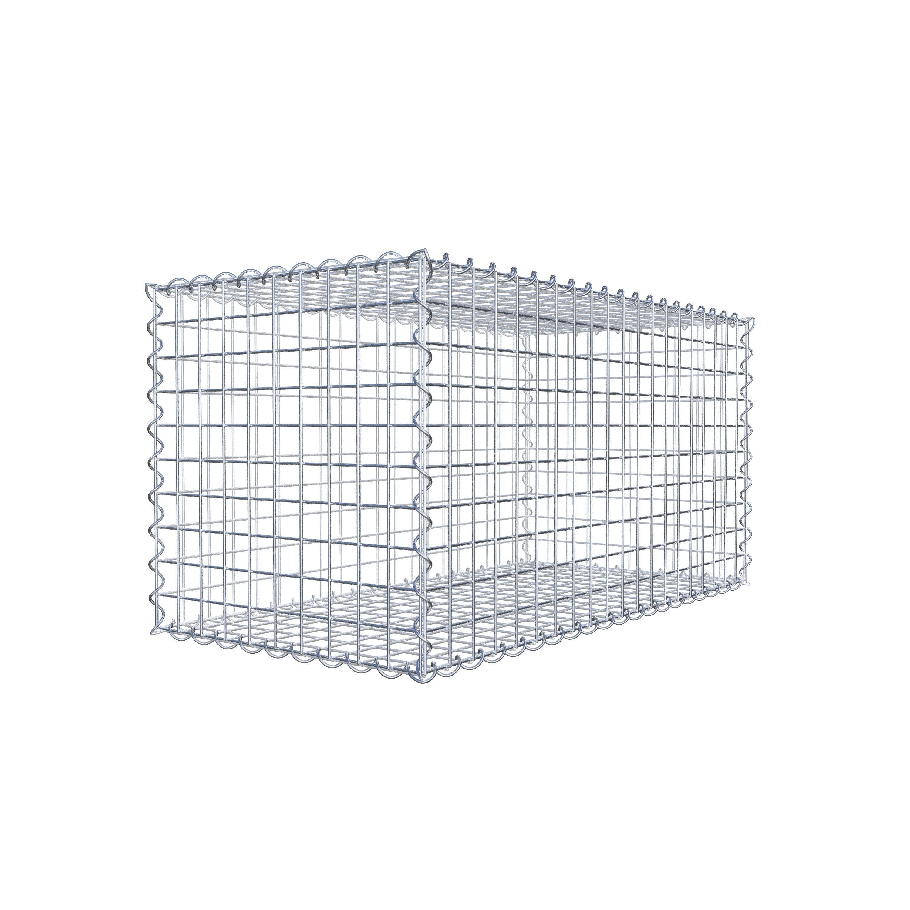 Sats med 2 gabioner 100 cm x 50 cm x 50 cm (L x H x D), maskstorlek 5 x 5 cm, spiral