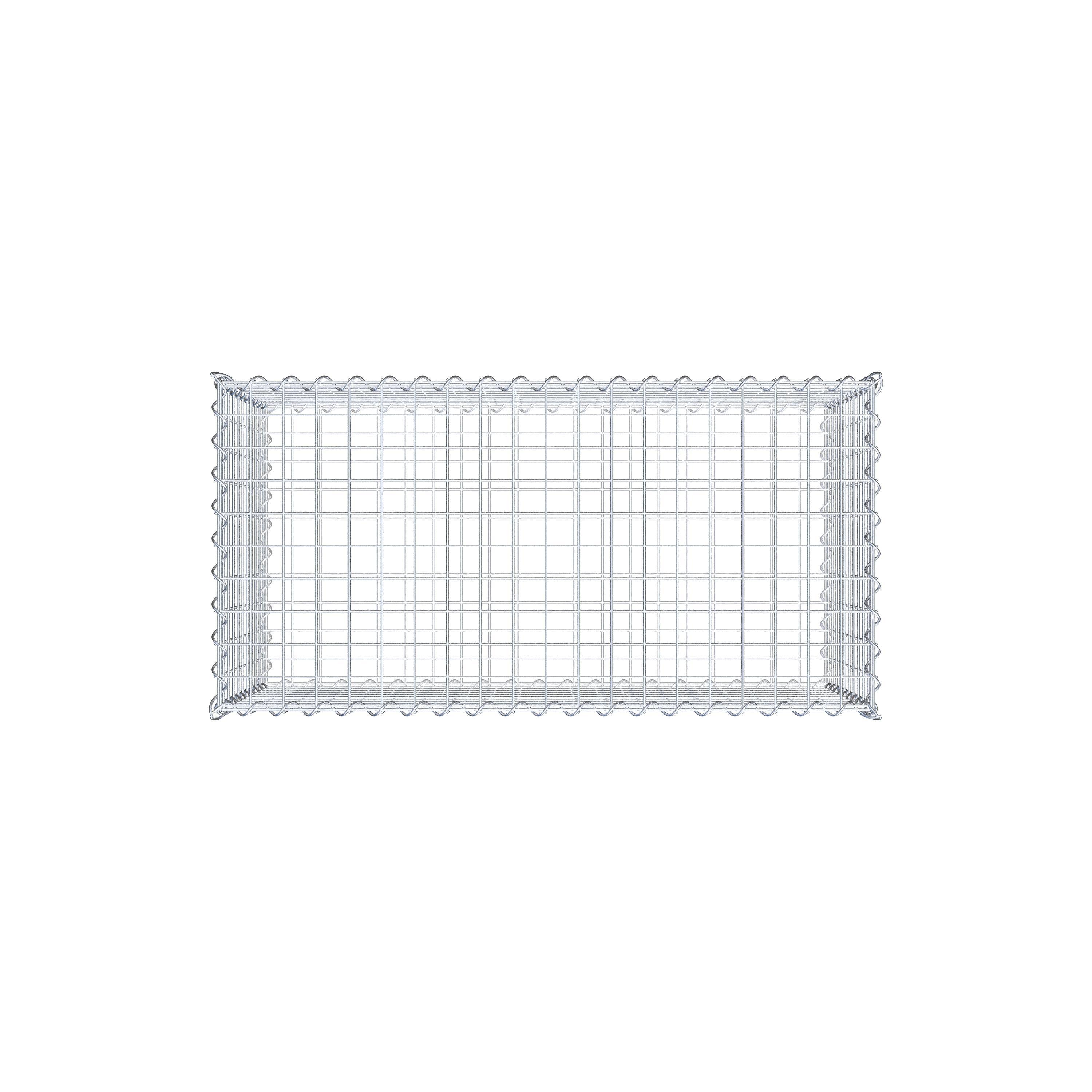 Sats med 2 gabioner 100 cm x 50 cm x 50 cm (L x H x D), maskstorlek 5 x 5 cm, spiral