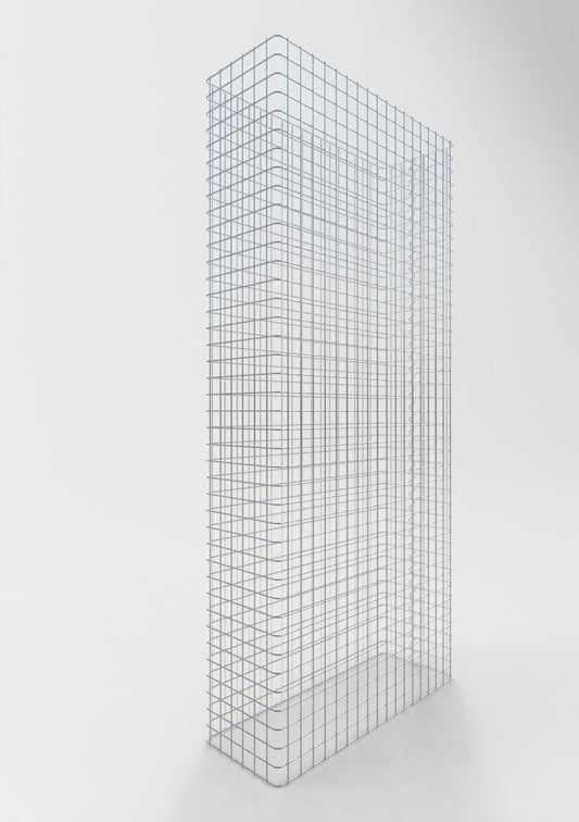 Gabionenzaun Länge 92 cm, Höhe 180 cm, Tiefe 32 cm, Maschenweite 5 x 5 cm