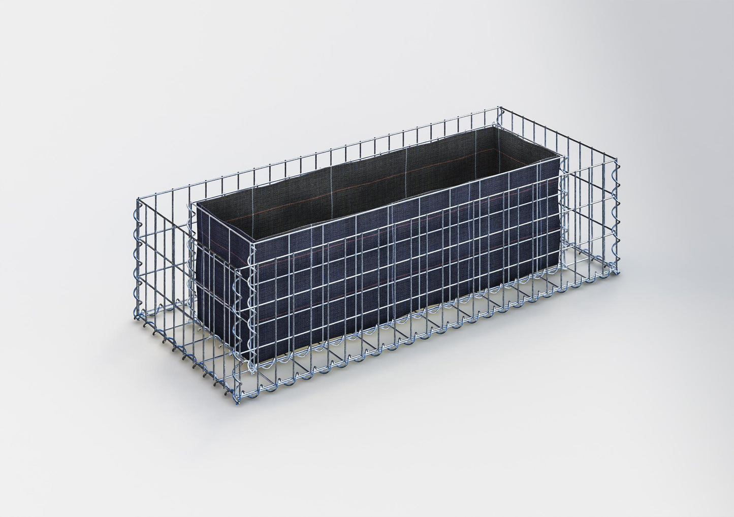 Raised bed square 120 cm x 30 cm x 50 cm (L x H x D), mesh size 5 x 10 cm, wall thickness 10 cm