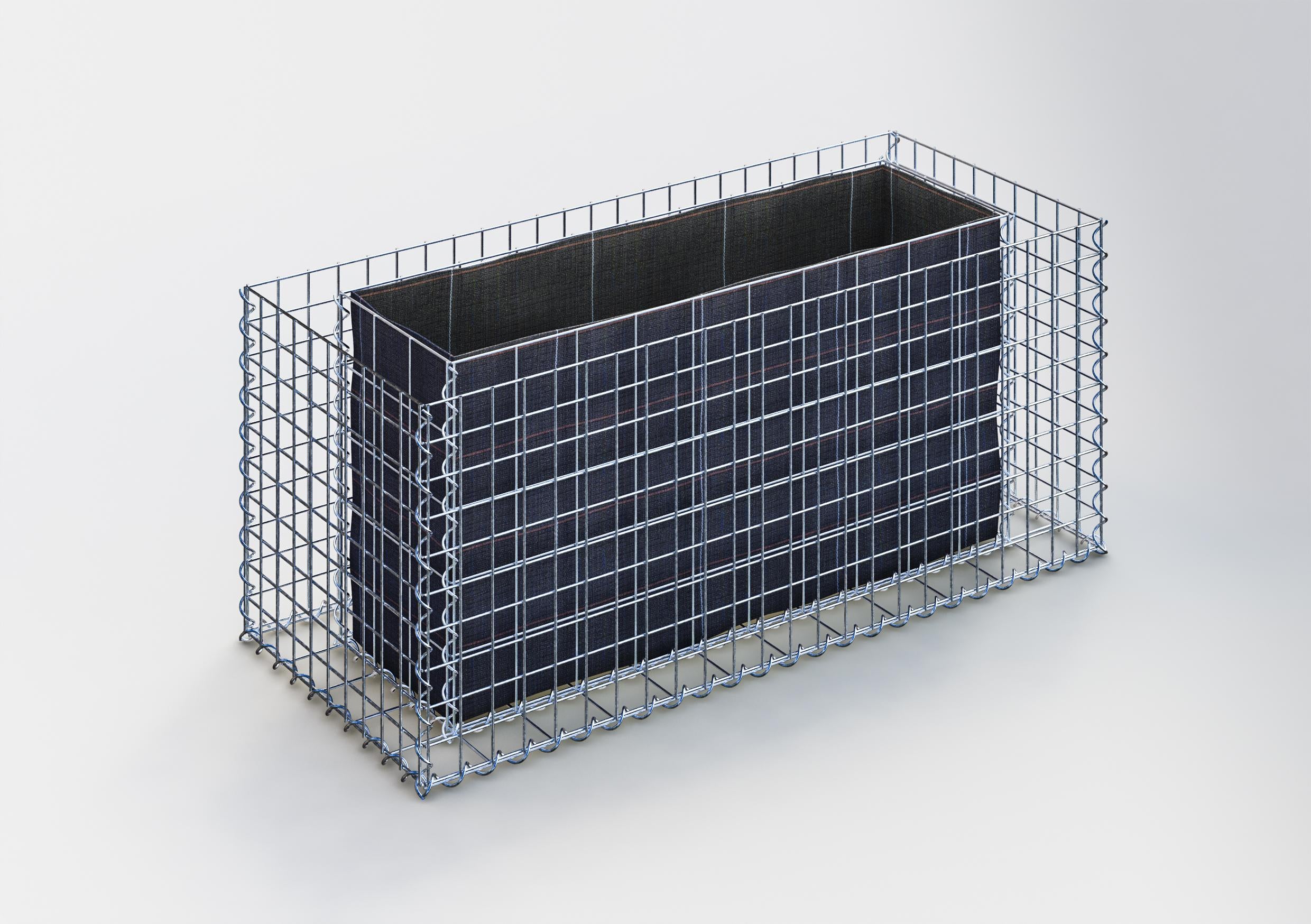 Højbed firkantet 120 cm x 50 cm x 50 cm (L x H x D), maskestørrelse 5 x 5 cm, vægtykkelse 10 cm