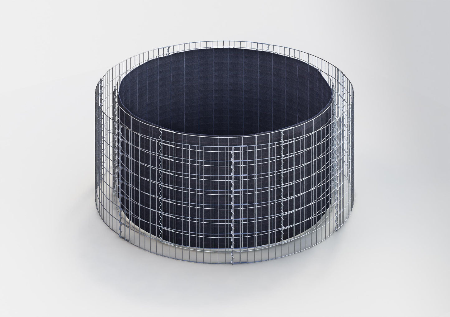 Round raised bed, outer diameter 202 cm, height 80 cm, mesh size 5 x 10 cm, wall thickness 15 cm