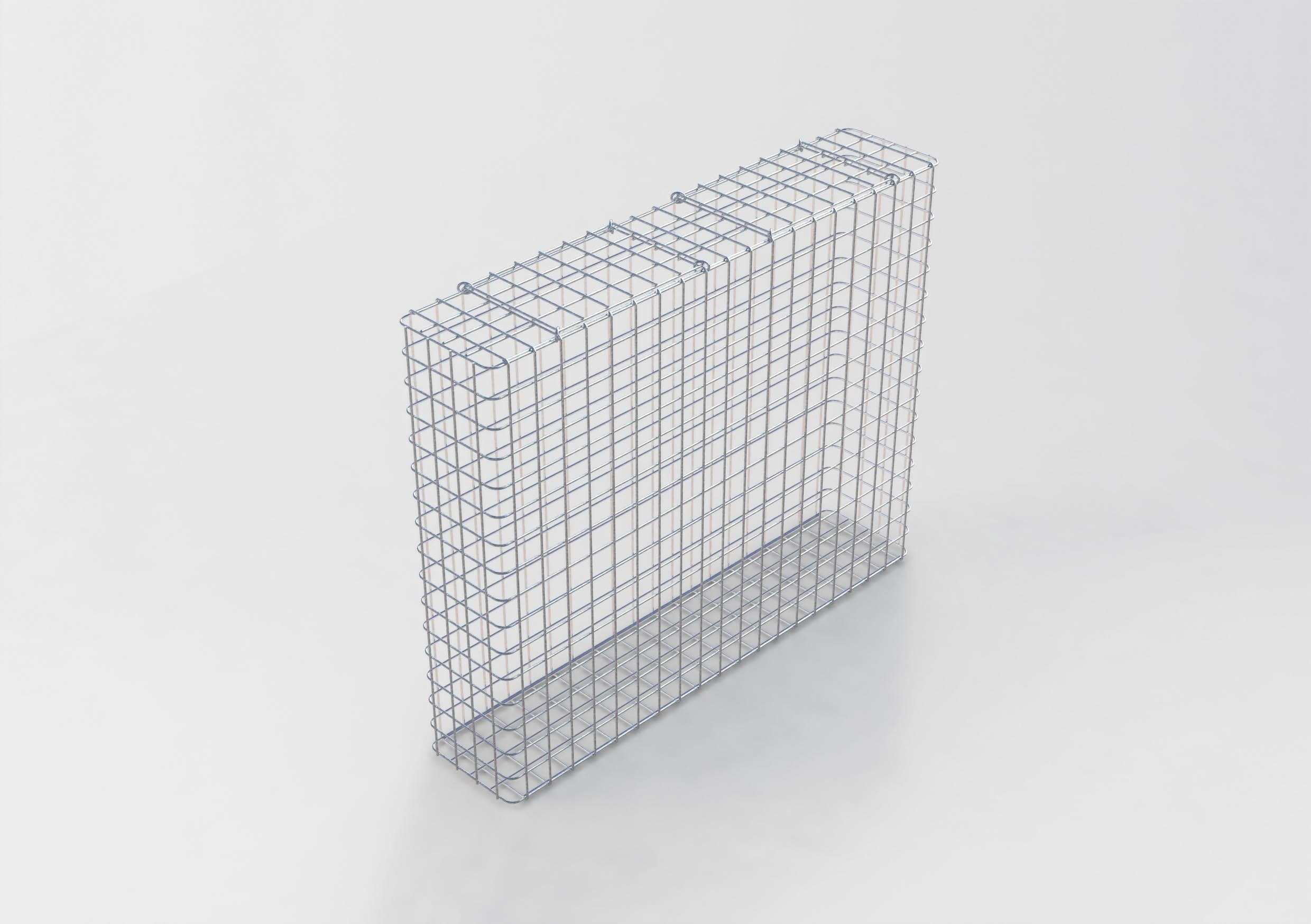Gabion galvanisé à chaud 102 cm x 82 cm x 22 cm, mailles 5 cm x 5 cm, entièrement soudé