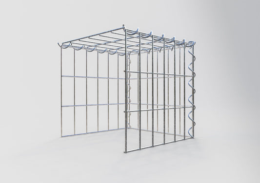 Anbaugabione Typ 4 30 cm x 30 cm x 30 cm (L x H x T), Maschenweite 5 cm x 10 cm, Spirale