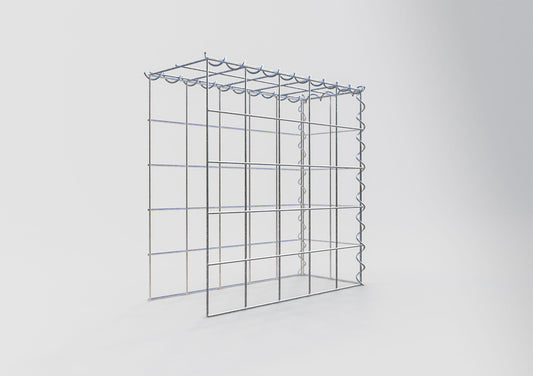 Anbaugabione Typ 4 50 cm x 50 cm x 20 cm (L x H x T), Maschenweite 10 cm x 10 cm, Spirale