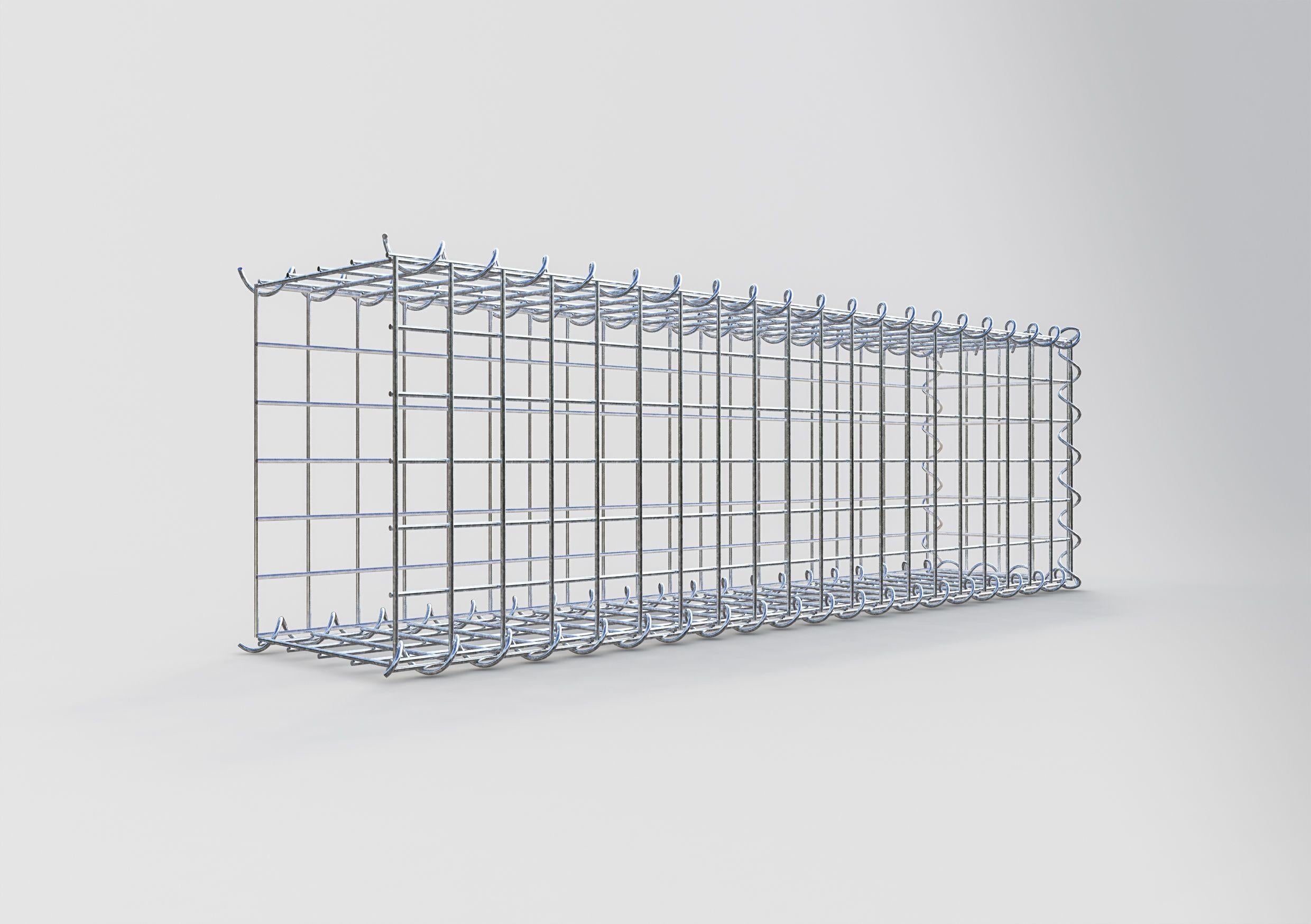 Grown-on gabion type 2 100 cm x 30 cm x 20 cm (L x H x D), mesh size 5 cm x 5 cm, spiral