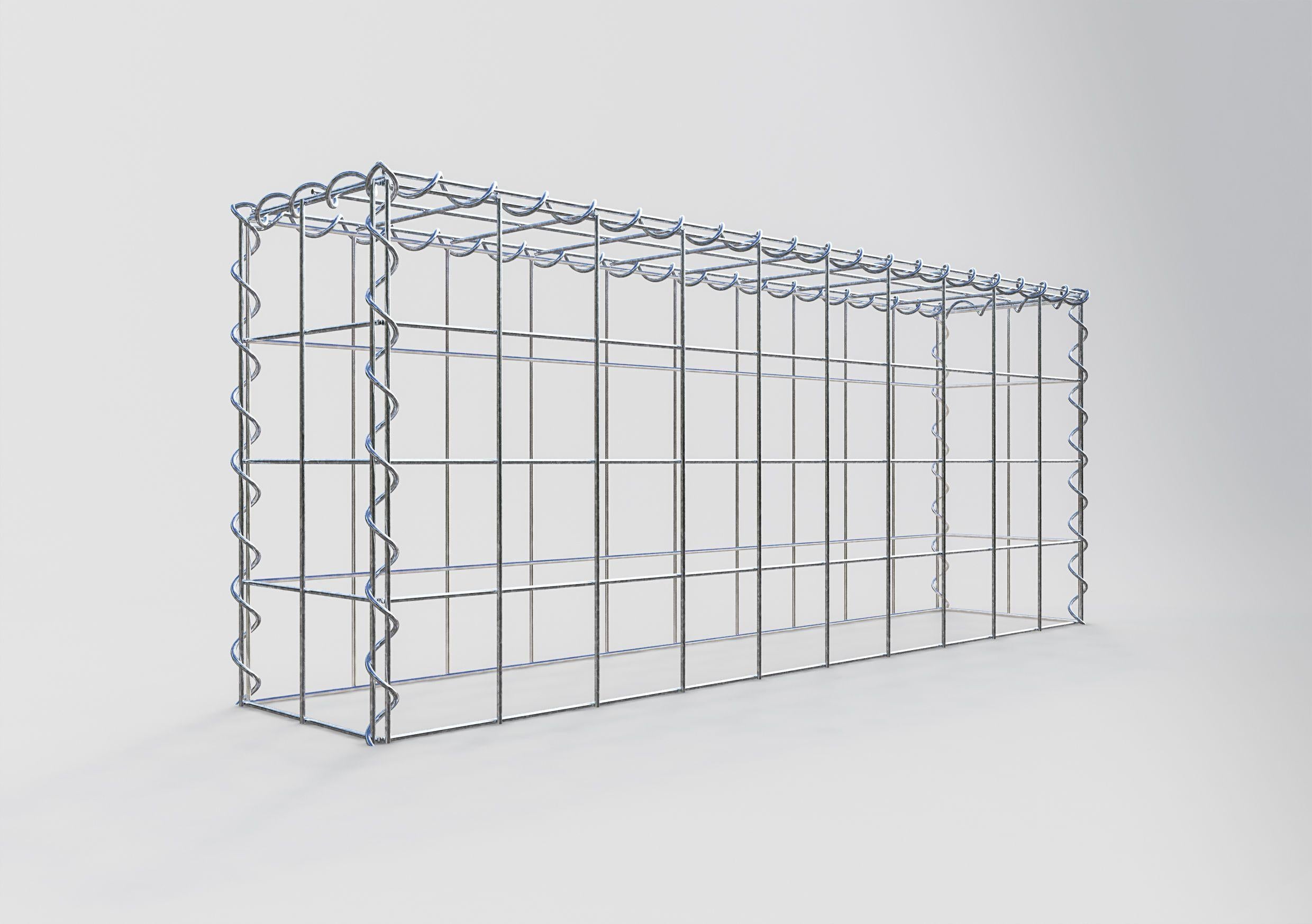 Anbaugabione Typ 3 100 cm x 40 cm x 20 cm (L x H x T), Maschenweite 10 cm x 10 cm, Spirale