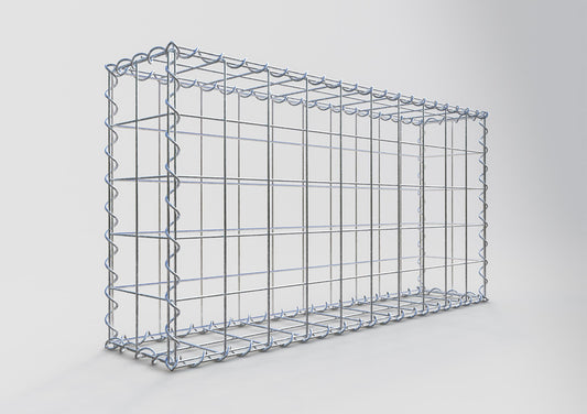 Gabion 100 cm x 50 cm x 20 cm (L x H x P), mailles 10 cm x 10 cm, spirale