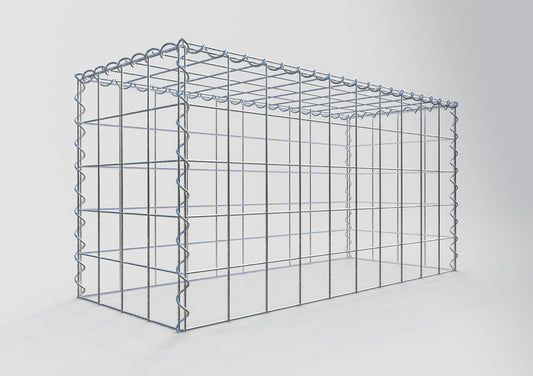 Add-on schanskorf type 3 100 cm x 50 cm x 40 cm (L x H x D), maaswijdte 10 cm x 10 cm, spiraal