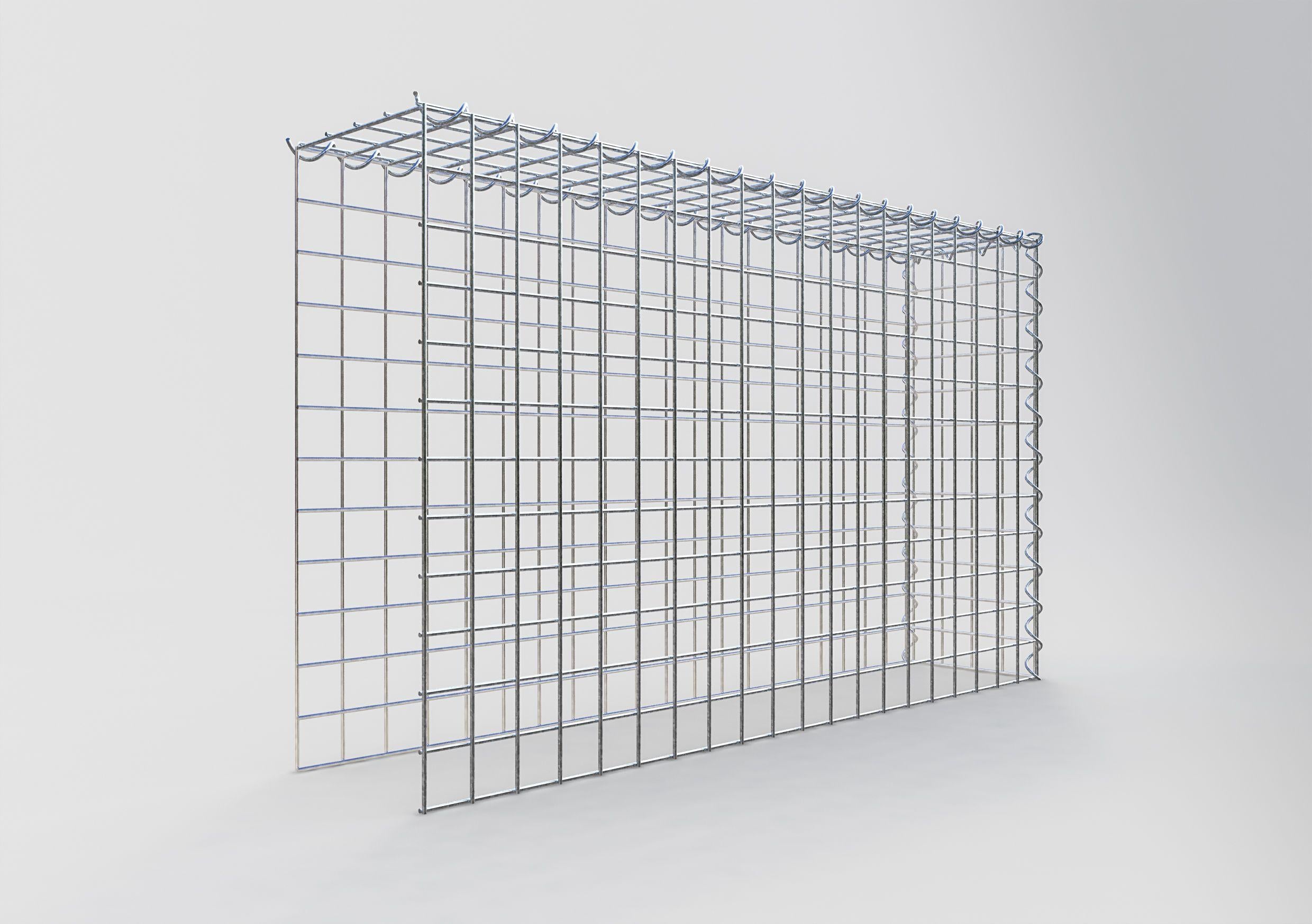 Anbaugabione Typ 4 100 cm x 60 cm x 20 cm (L x H x T), Maschenweite 5 cm x 5 cm, Spirale