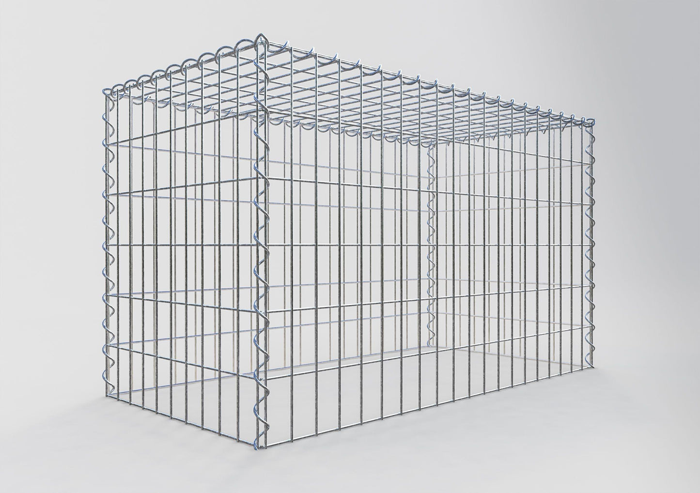 Add-on schanskorf type 3 100 cm x 60 cm x 50 cm (L x H x D), maaswijdte 5 cm x 10 cm, spiraalvormig