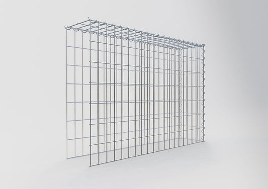 Add-on schanskorf type 4 100 cm x 70 cm x 20 cm (L x H x D), maaswijdte 5 cm x 10 cm, spiraalvormig