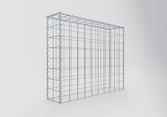 Gabion rapporté type 3 100 cm x 80 cm x 20 cm (L x H x P), mailles 10 cm x 10 cm, spirale