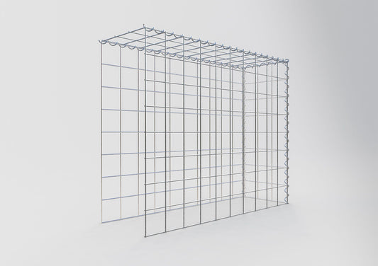 Gabion rapporté type 4 100 cm x 80 cm x 30 cm (L x H x P), mailles 10 cm x 10 cm, spirale