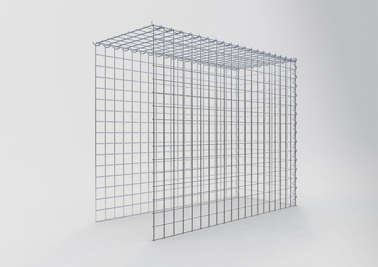 Gabion rapporté type 4 100 cm x 80 cm x 40 cm (L x H x P), mailles 5 cm x 5 cm, spirale