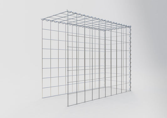 Gabion rapporté type 4 100 cm x 80 cm x 40 cm (L x H x P), mailles 10 cm x 10 cm, spirale