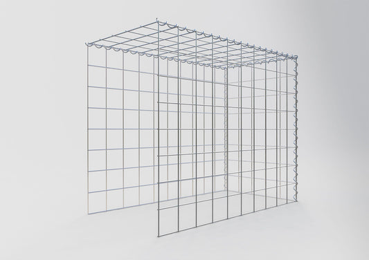 Gabion rapporté type 4 100 cm x 80 cm x 50 cm (L x H x P), mailles 10 cm x 10 cm, spirale