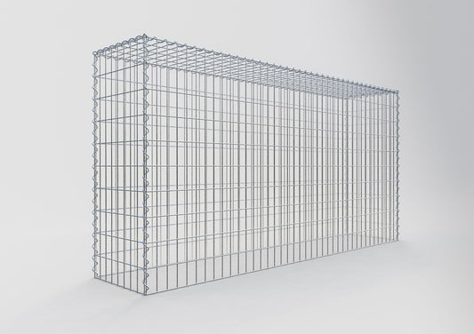 Gabion rapporté type 3 200 cm x 100 cm x 40 cm (L x H x P), mailles 5 cm x 10 cm, spirale