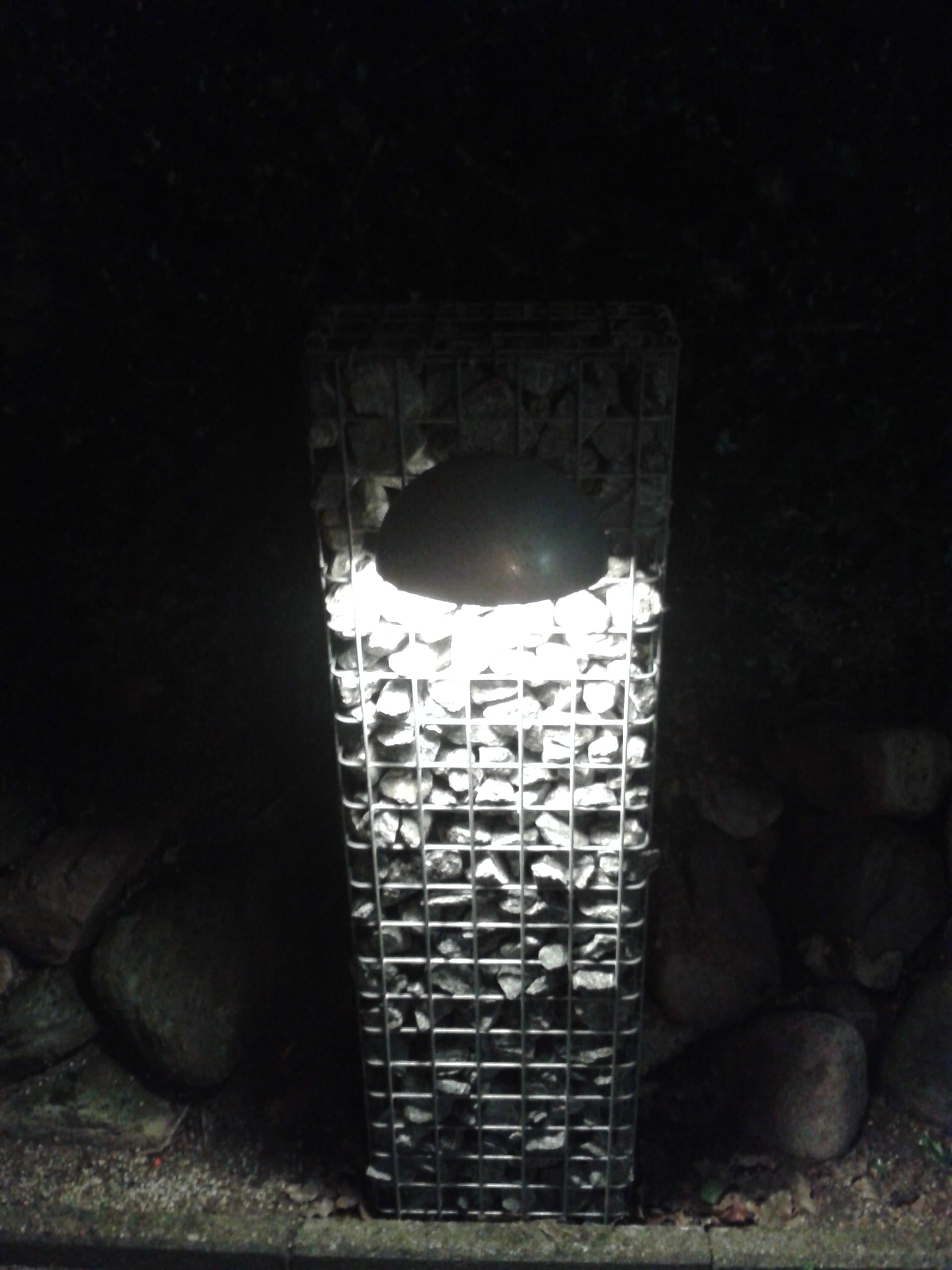 Lamp zwart met houder