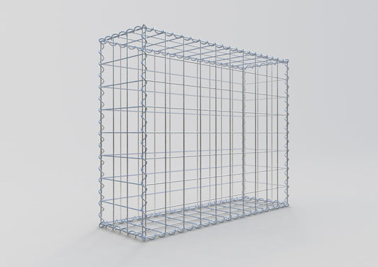 Gabione 100 cm x 80 cm x 30 cm (L x H x T), Maschenweite 10 cm x 10 cm, Spirale