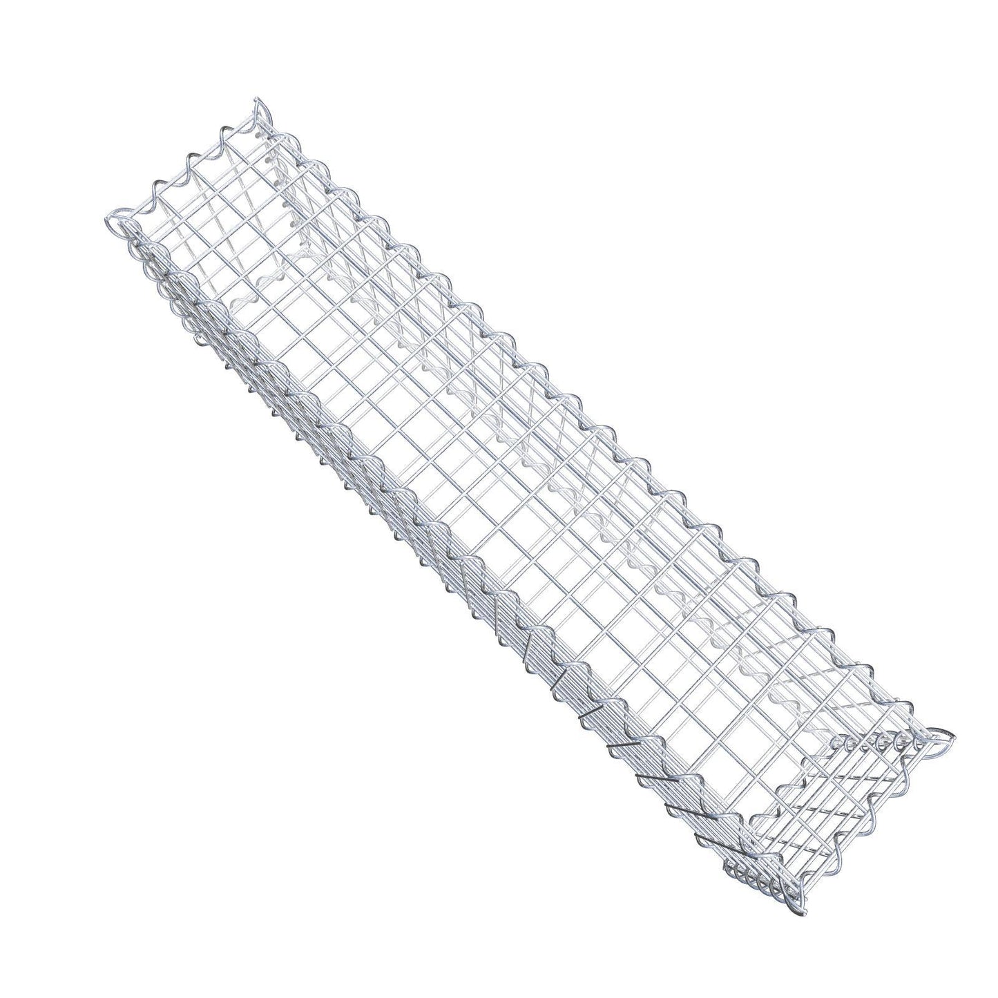 Schanskorf 100 cm x 30 cm x 20 cm (L x H x D), maaswijdte 5 cm x 5 cm, spiraalvormig