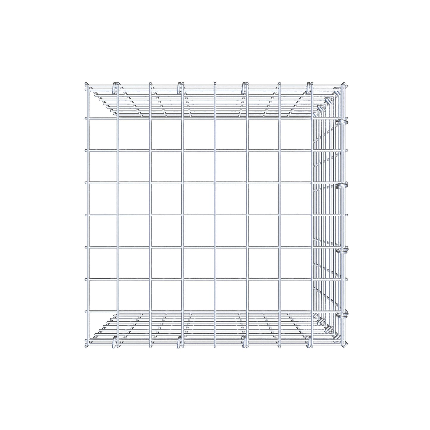 Anbaugabione Typ 4 40 cm x 40 cm x 40 cm (L x H x T), Maschenweite 5 cm x 5 cm, C-Ring