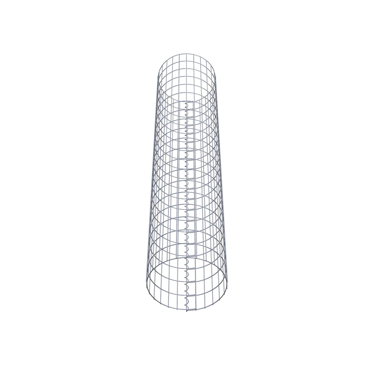 Gabion column around 42 cm diameter, 200 cm height, mesh size 5 cm x 10 cm