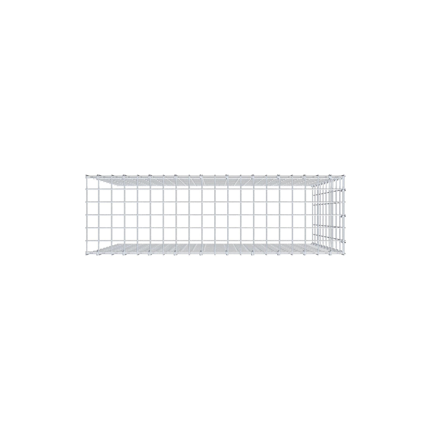 Gavión adicional tipo 4 100 cm x 100 cm x 30 cm (L x A x P), malla 5 cm x 10 cm, anillo en C