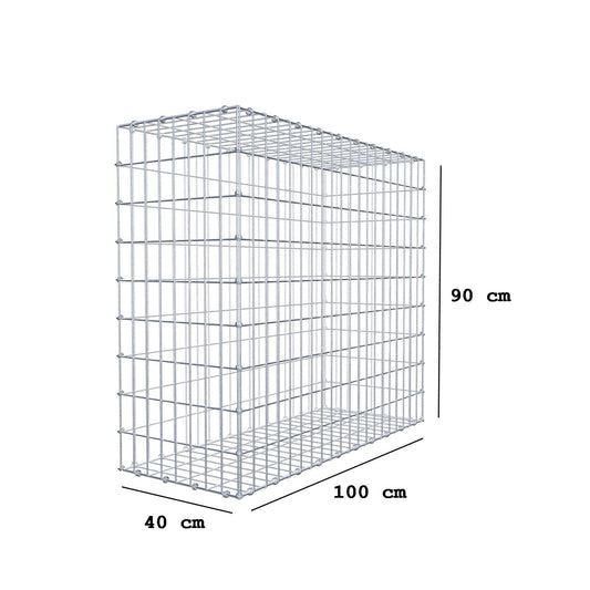 Schanskorf 100 cm x 90 cm x 40 cm (L x H x D), maaswijdte 5 x 10 cm, spiraalring