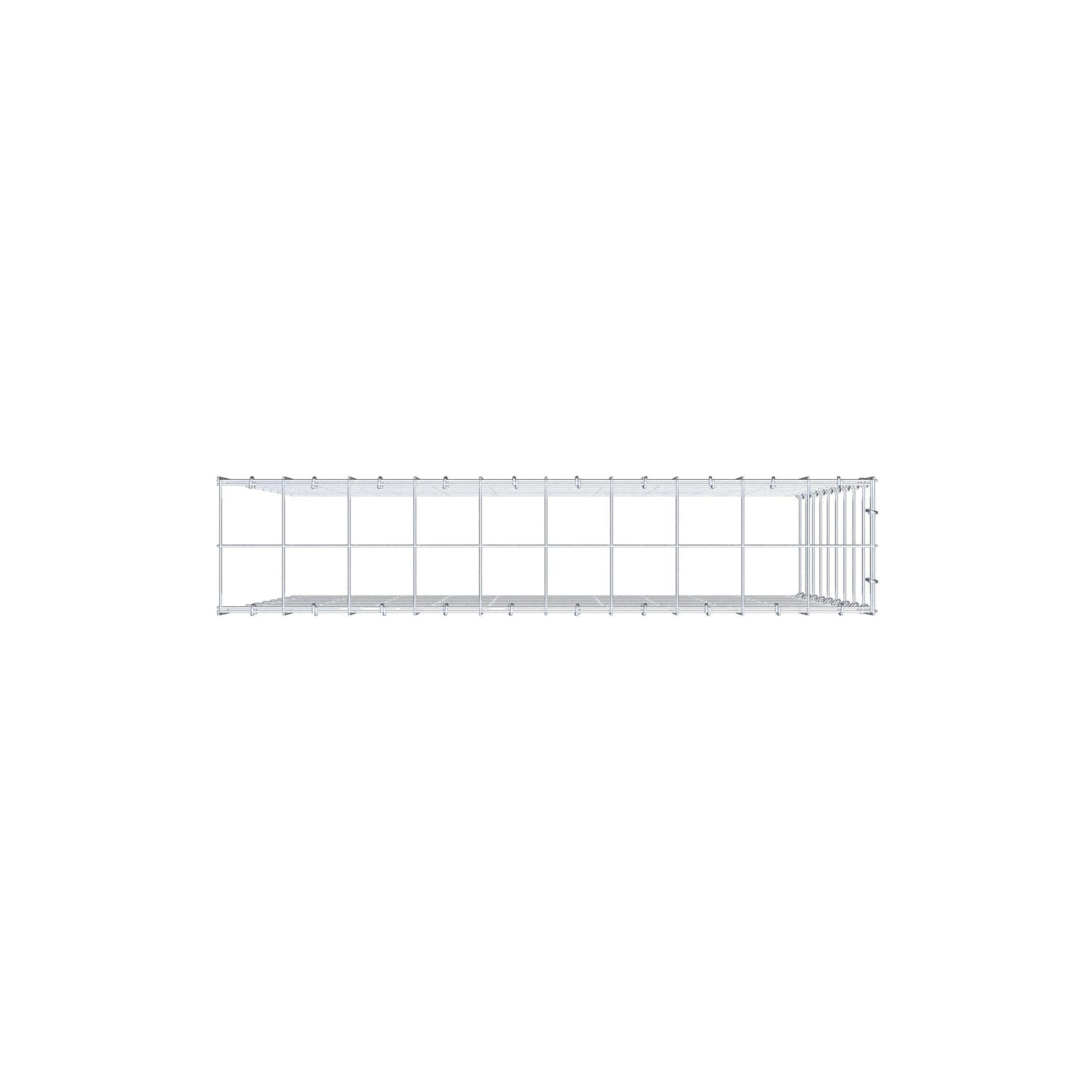Typ 4 påbyggnadsgabion 100 cm x 90 cm x 20 cm (L x H x D), maskstorlek 10 cm x 10 cm, C-ring