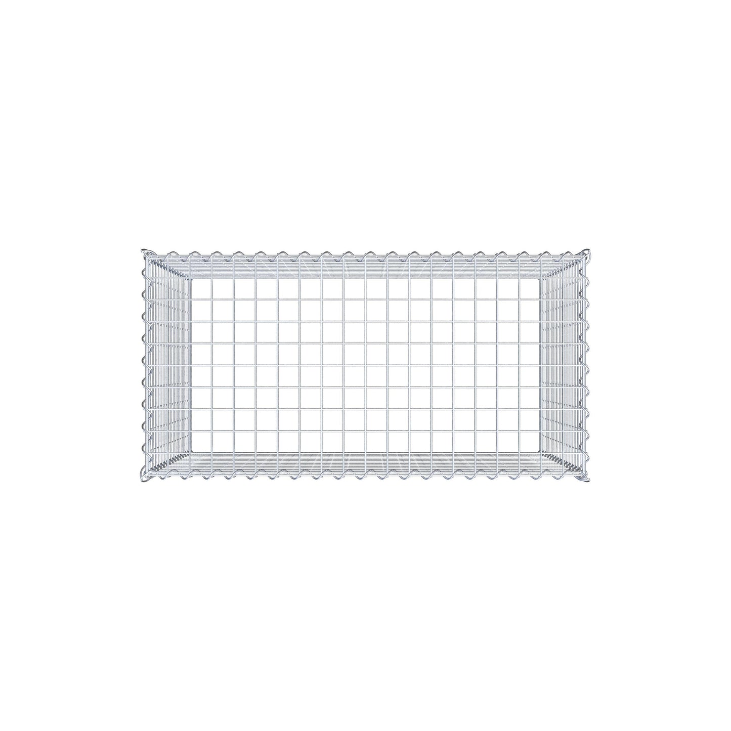 Opvokset gabion type 3 100 cm x 80 cm x 50 cm (L x H x D), maskestørrelse 5 cm x 5 cm, spiral