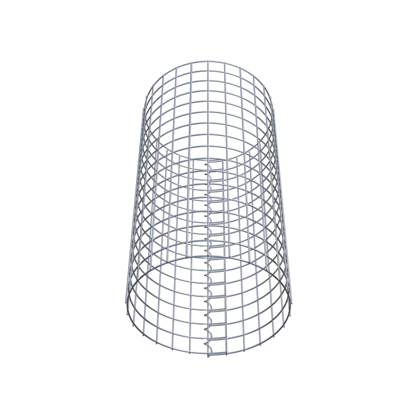 Gabion column around 42 cm diameter, 80 cm height, mesh size 5 cm x 5 cm