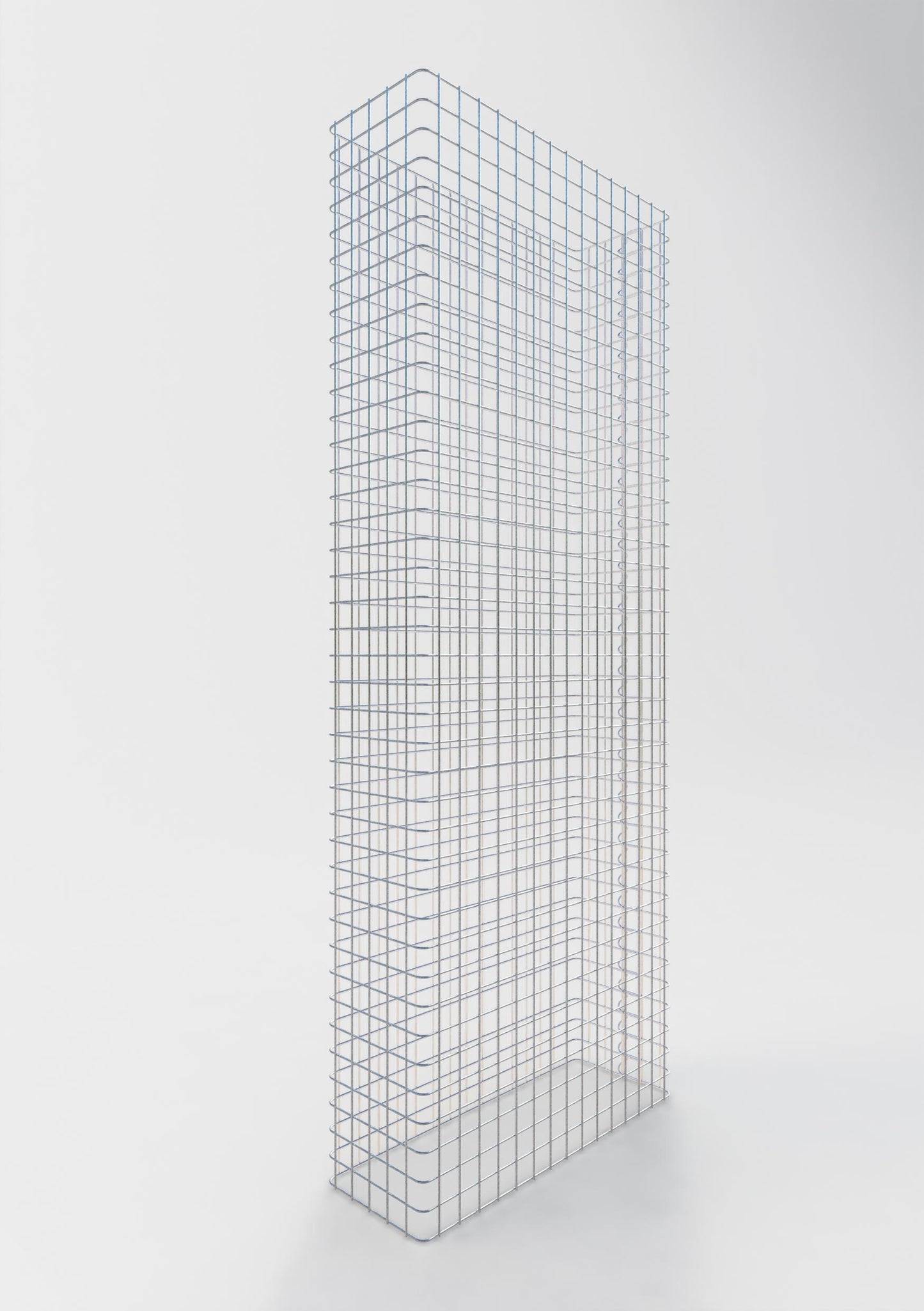 Gabionstängsel längd 77 cm, höjd 180 cm, djup 27 cm, maskstorlek 5 x 5 cm