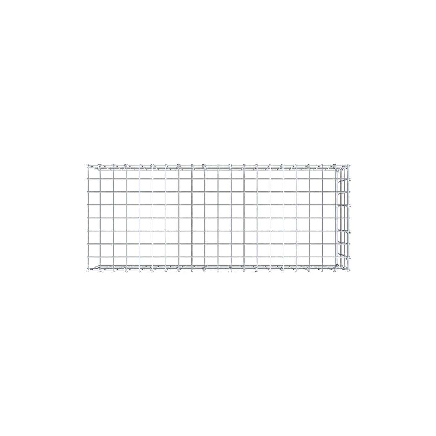 Anbaugabione Typ 4 100 cm x 30 cm x 40 cm (L x H x T), Maschenweite 5 cm x 10 cm, C-Ring